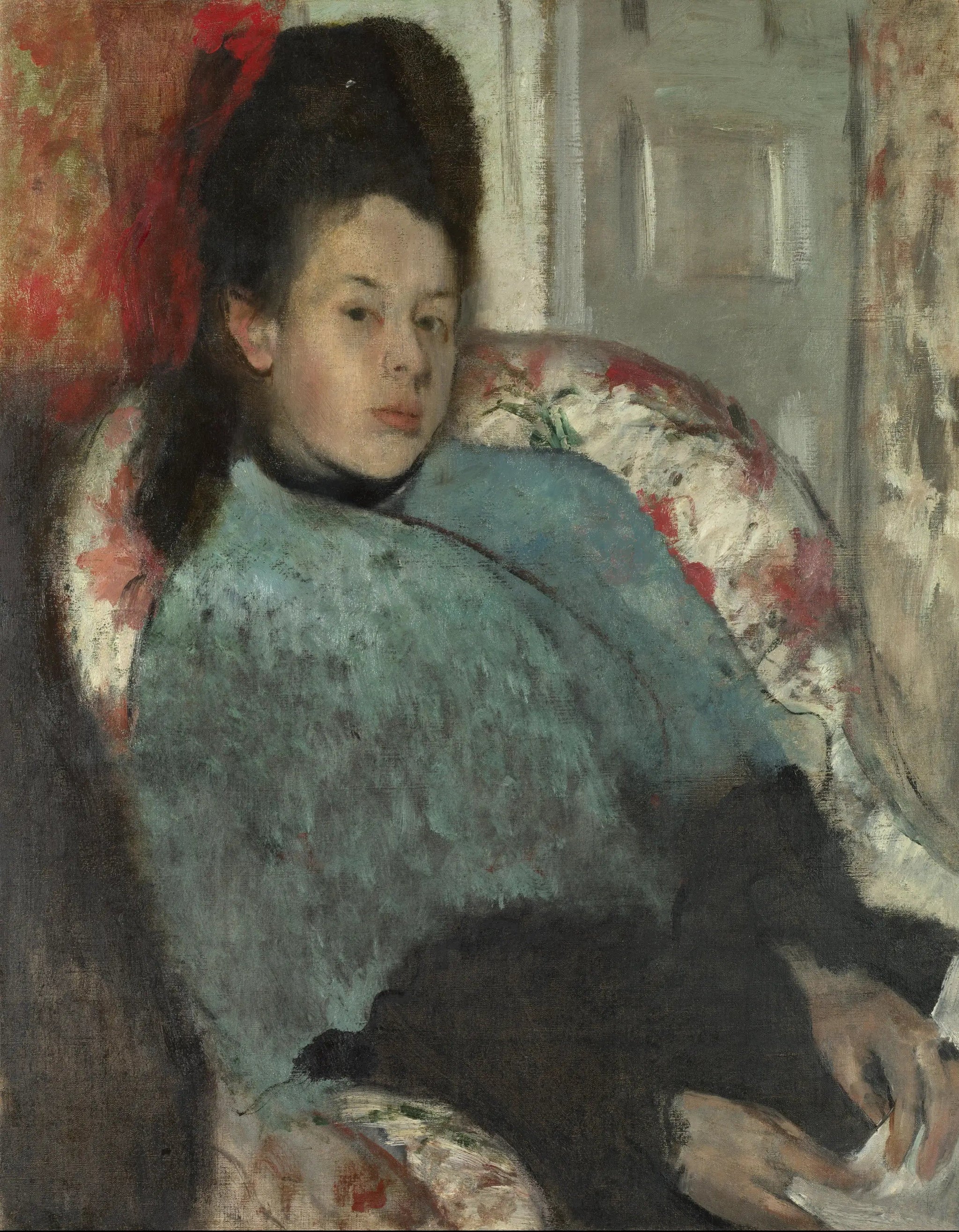 Portrait d'Elena Carafa - Edgar Degas image 1 reproduction de peinture à l’huile