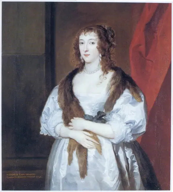 Portrait d'Elizabeth Dormer (décédée en 1635), echtgenote van Edward Somerset, 2e marquis de Worcester - Antoine van Dyck image 1 reproduction d’œuvre d’art à l’huile