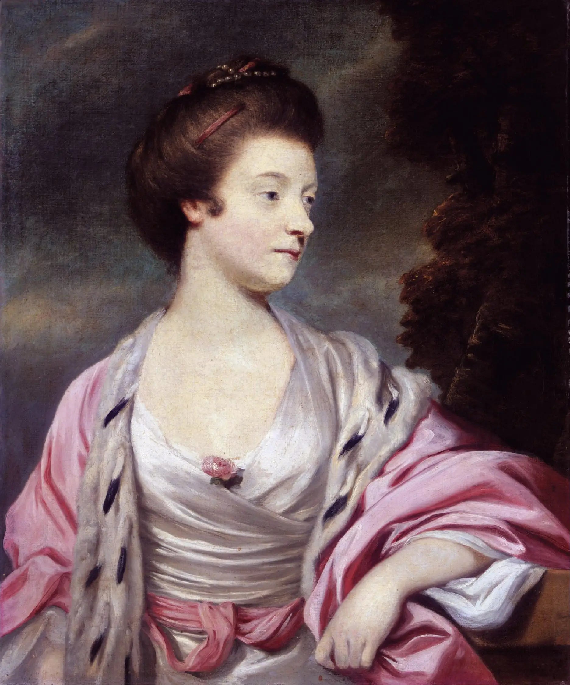 Portrait d'Elizabeth, Lady Amherst (1740-1830) (née Elizabeth Cary) - Joshua Reynolds image 1 copie peinte à la main à l’huile