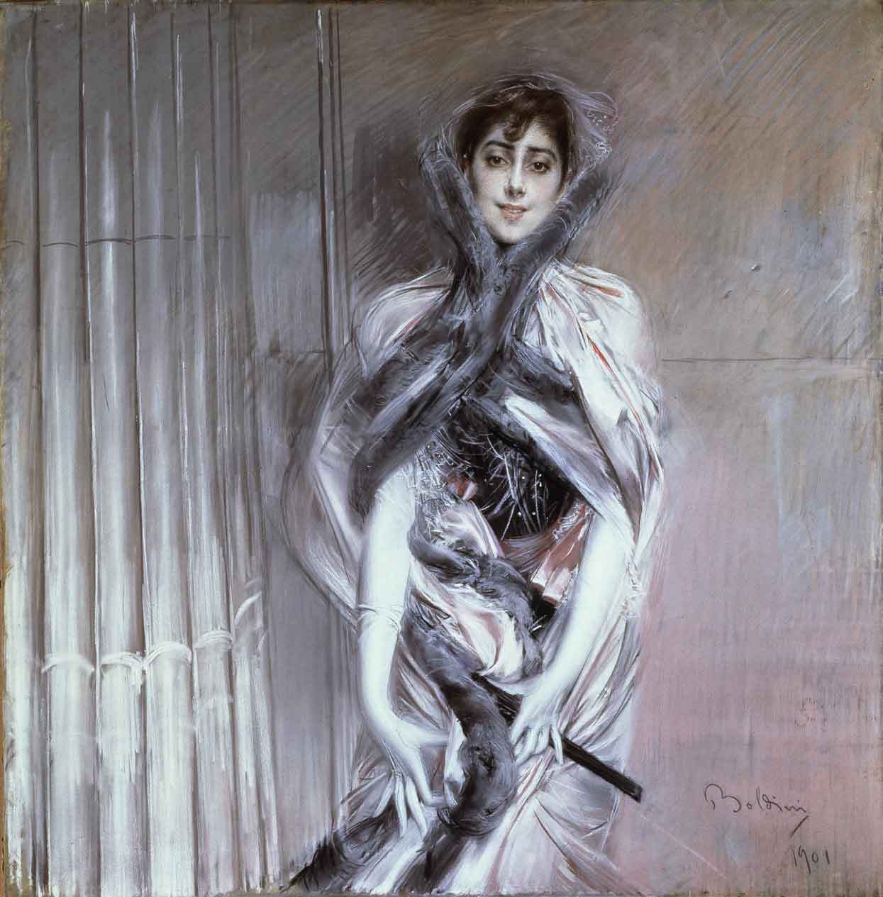 Portrait d'Emiliana Concha de Ossa - Giovanni Boldini image 1 copie peinte à la main à l’huile