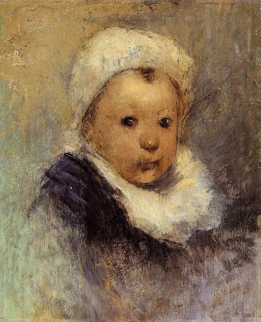 Portrait d'enfant, peut-être Aline Gauguin - Paul Gauguin image 1 copie peinte à la main à l’huile