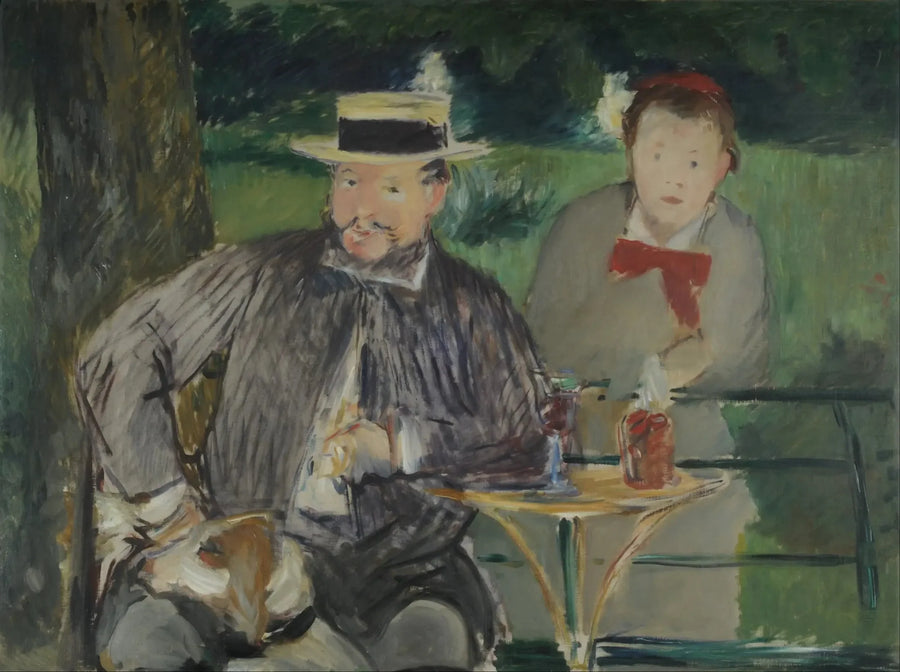 Portrait d'Ernest Hoschede et sa fille Marthe - Édouard Manet