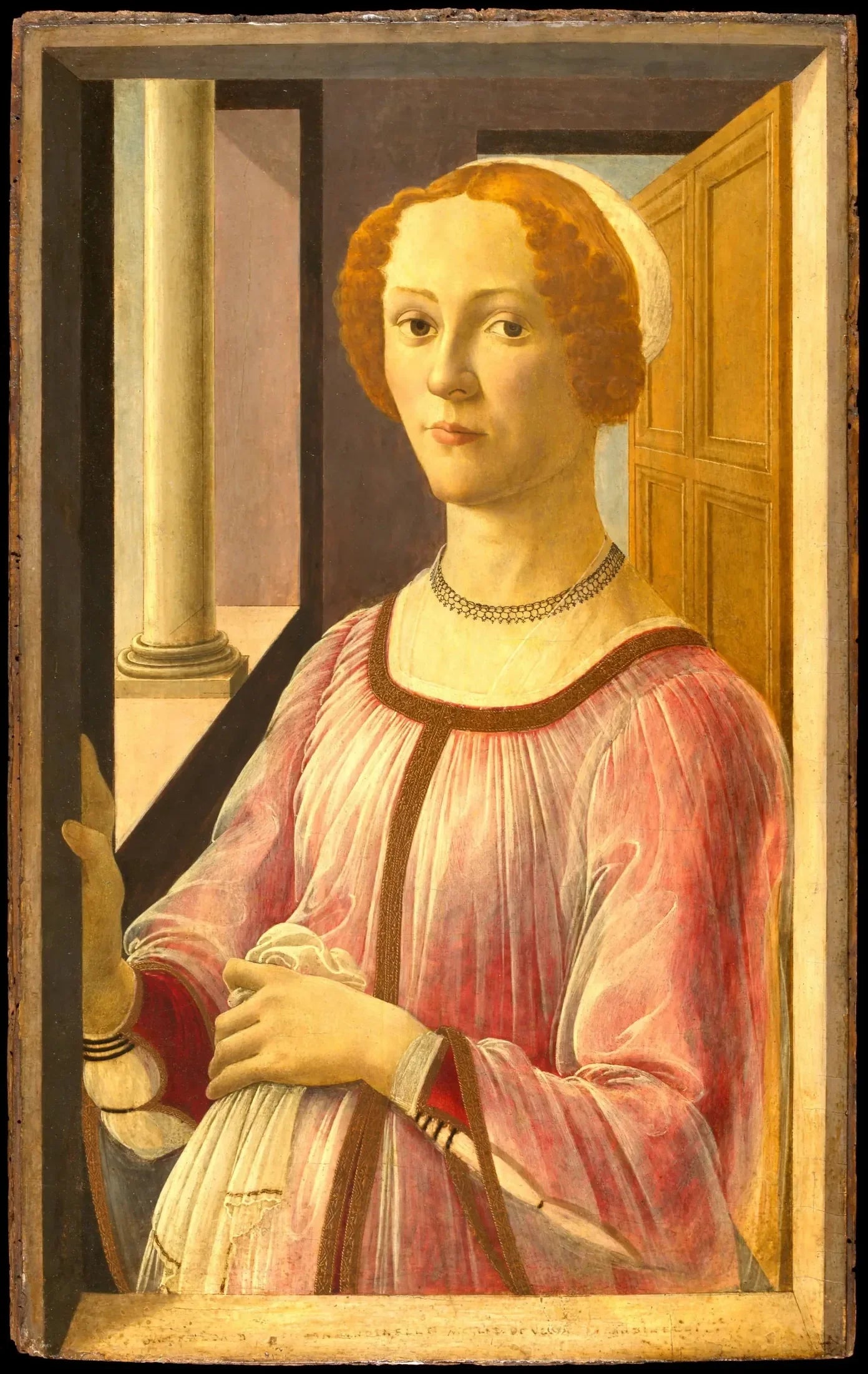 Portrait d'Esmeralda Brandini - Sandro Botticelli image 1 copie peinte à la main à l’huile