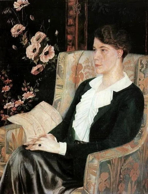 Portrait d'Evdokia Glebova - Pavel Filonov image 1 reproduction de peinture à l’huile