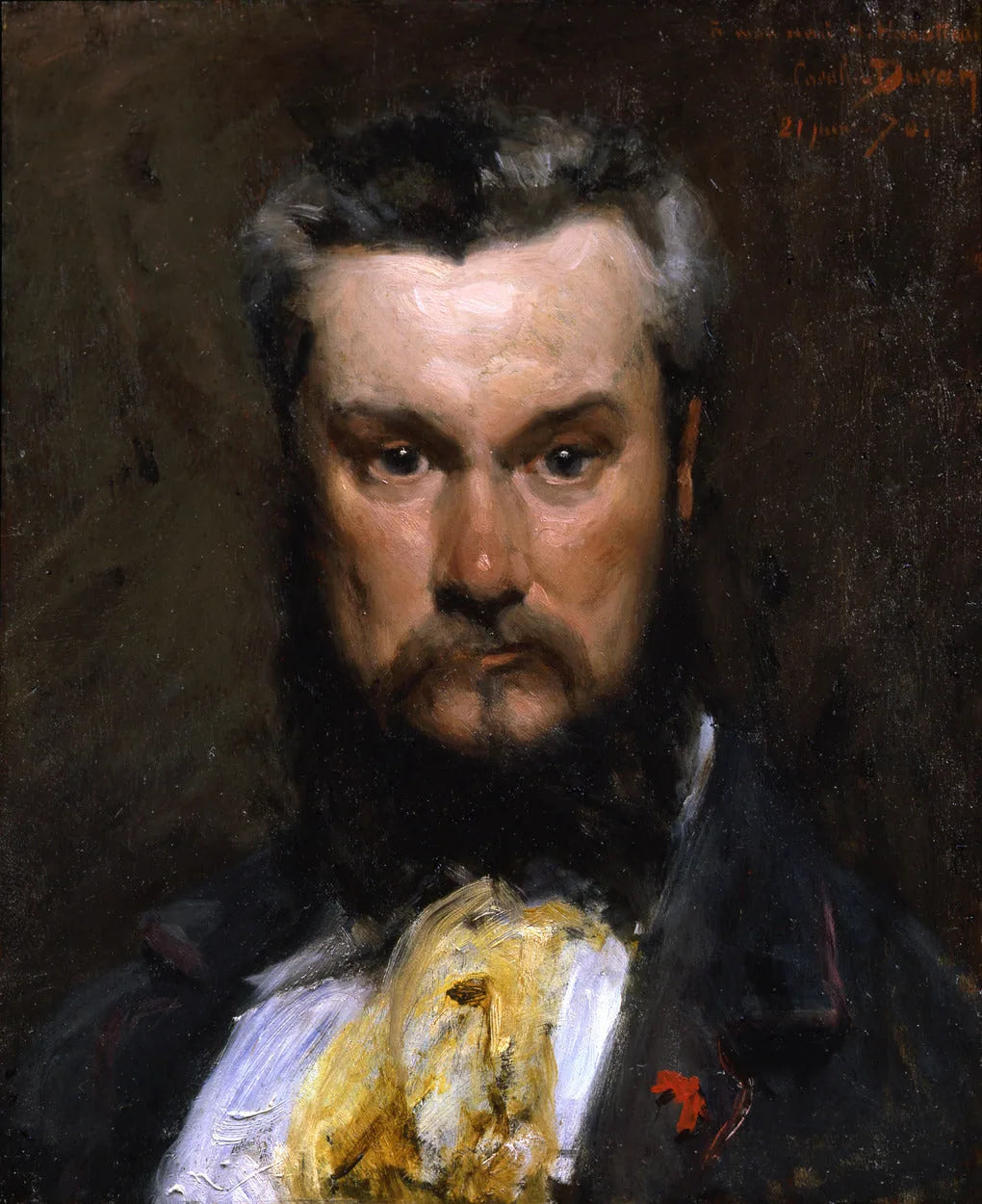 Portrait d'Hector Hanoteau - Carolus-Duran image 1 reproduction artisanale de tableau