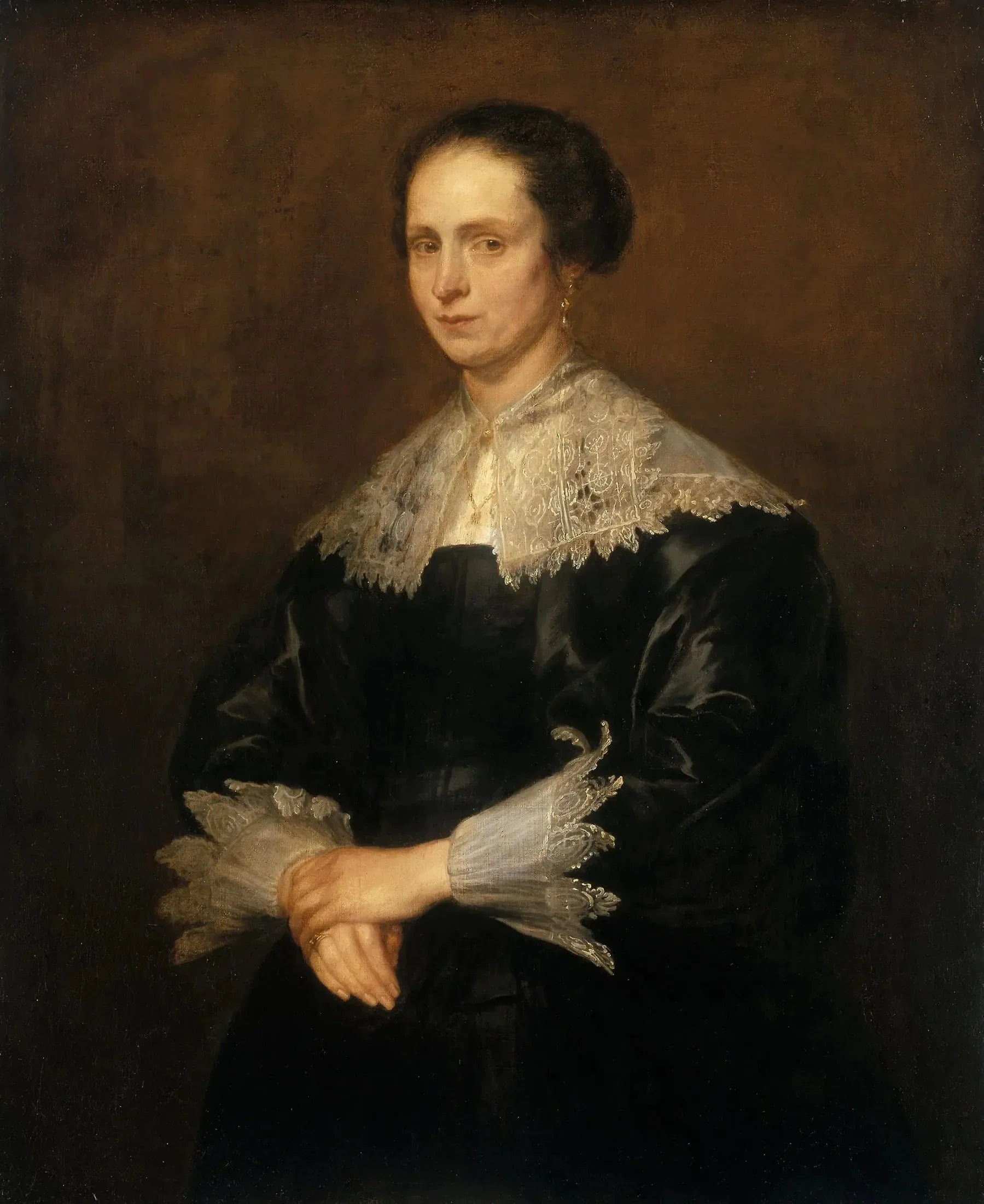 Portrait d'Hélène Tromper Du Bois - Antoine van Dyck image 1 copie peinte à la main à l’huile