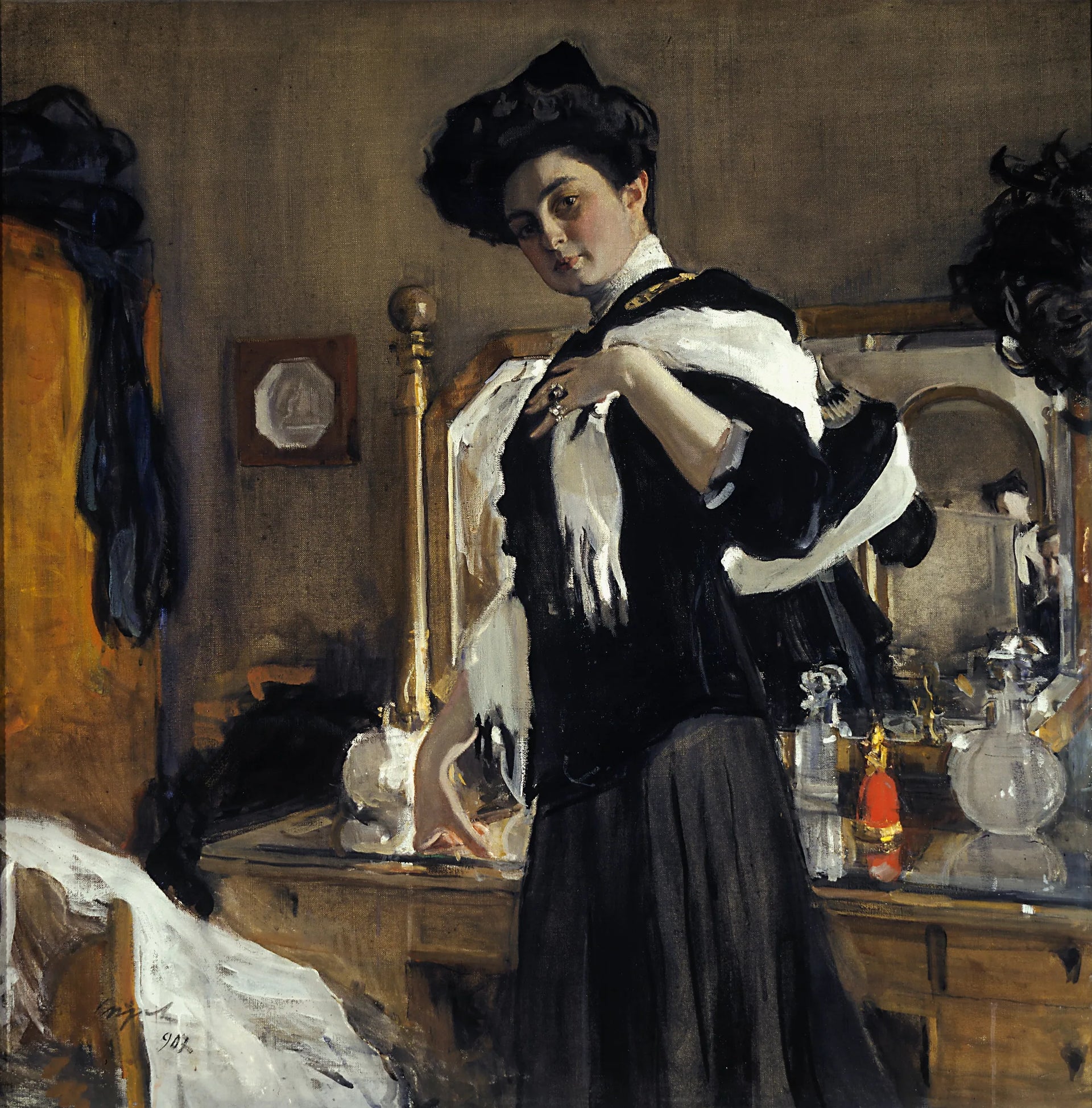 Portrait d'Henriette Girshman - Valentin Serov image 1 copie de tableau peinte à la main