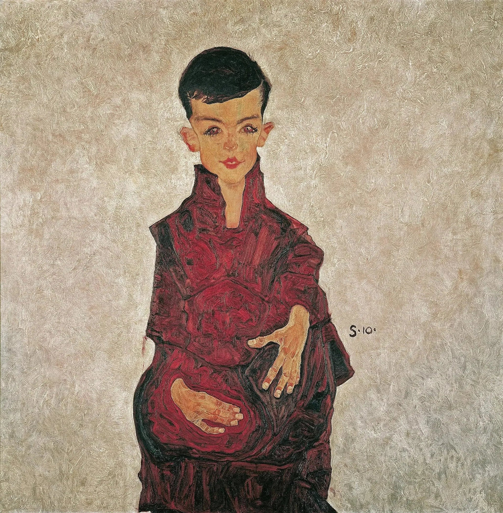 Portrait d'Herbert Reiner - Egon Schiele image 1 tableau peint à l’huile sur toile