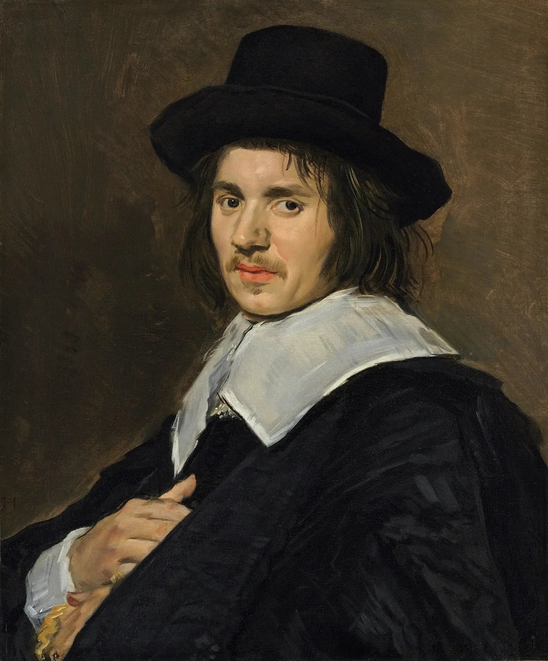 Portrait d'homme au chapeau - Frans Hals image 1 reproduction d’œuvre d’art à l’huile