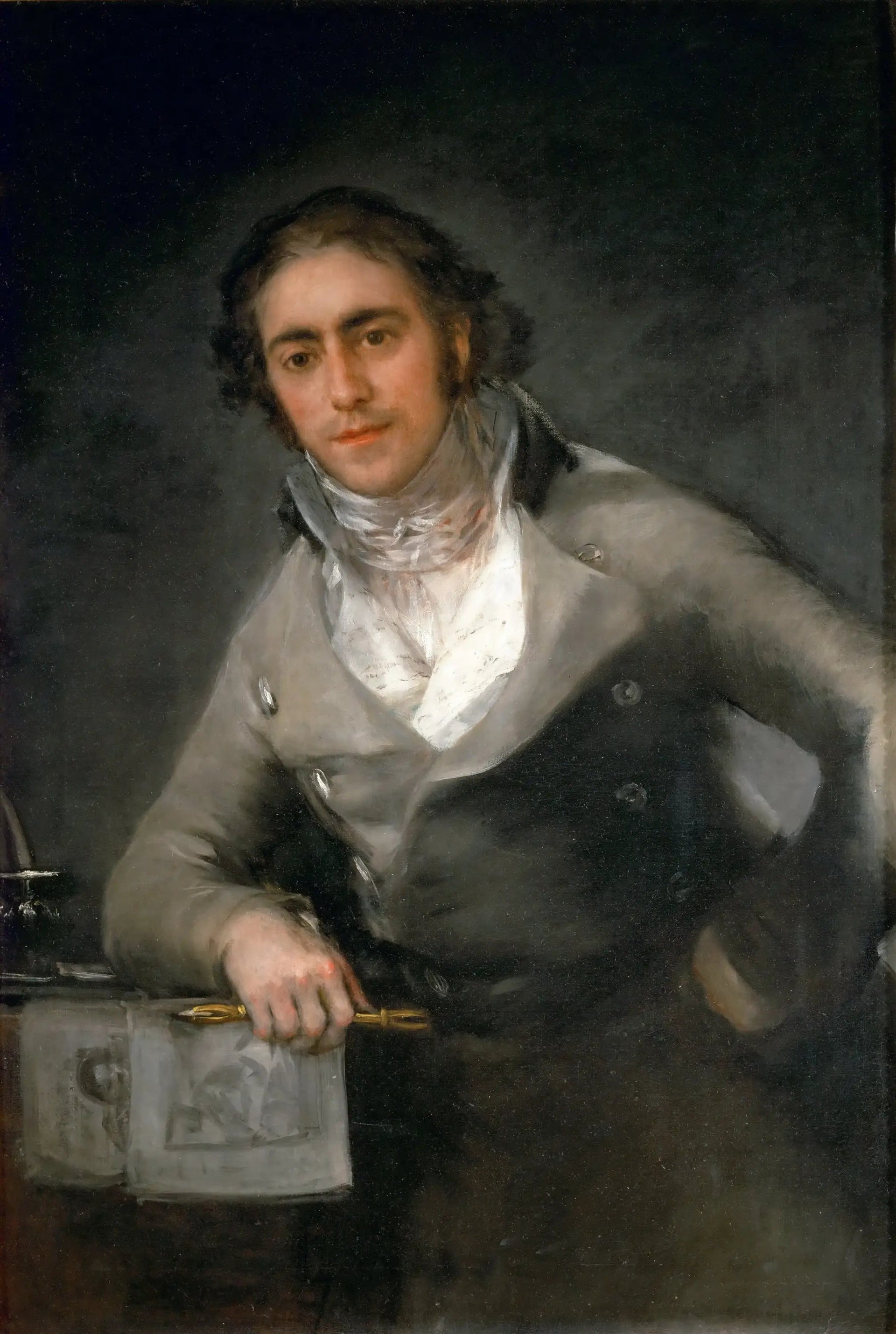 Portrait d'homme, dit aussi Portrait de Don Evaristo Pérez de Castro - Francisco de Goya image 1 reproduction artisanale de tableau