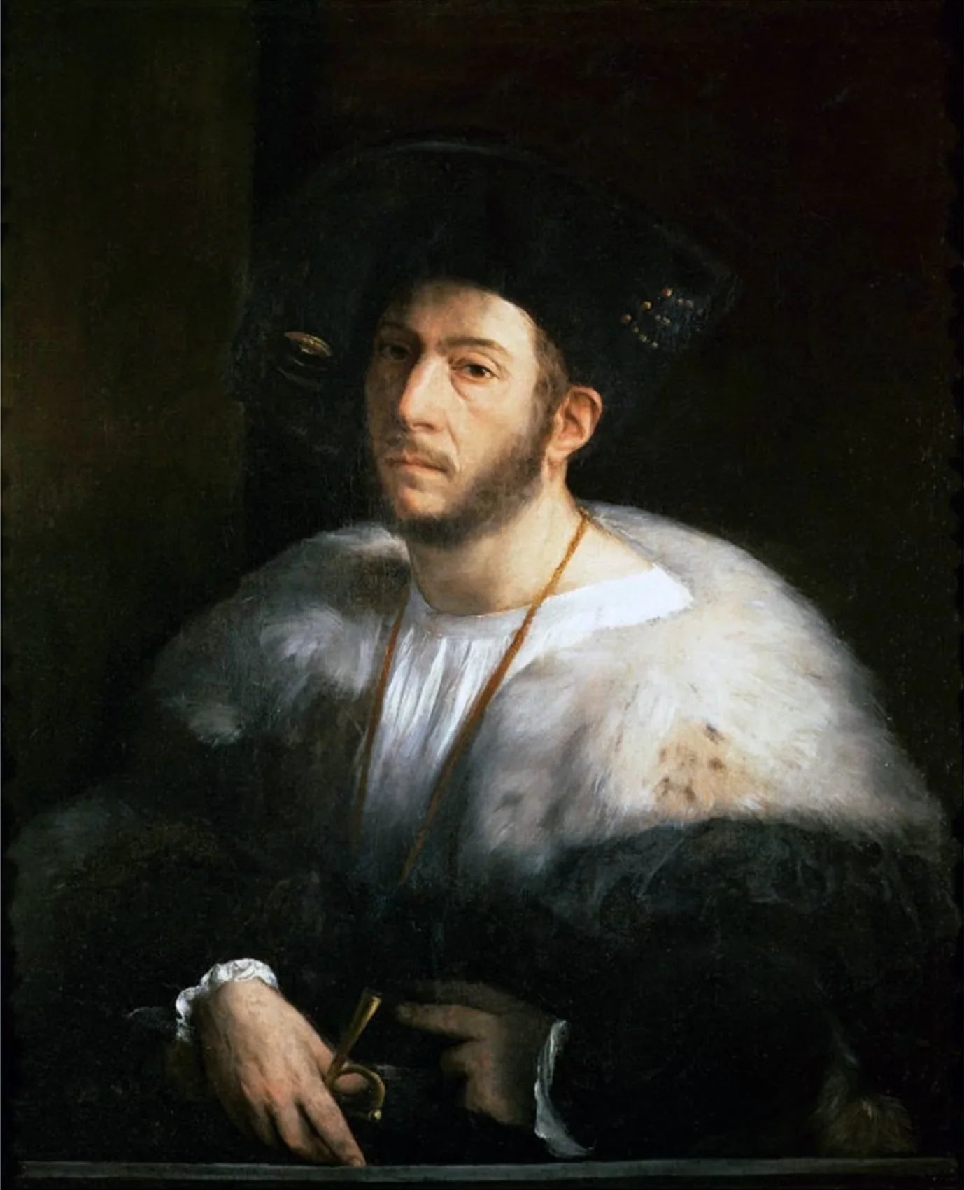 Portrait d'homme - Dosso Dossi image 1 reproduction de peinture à l’huile