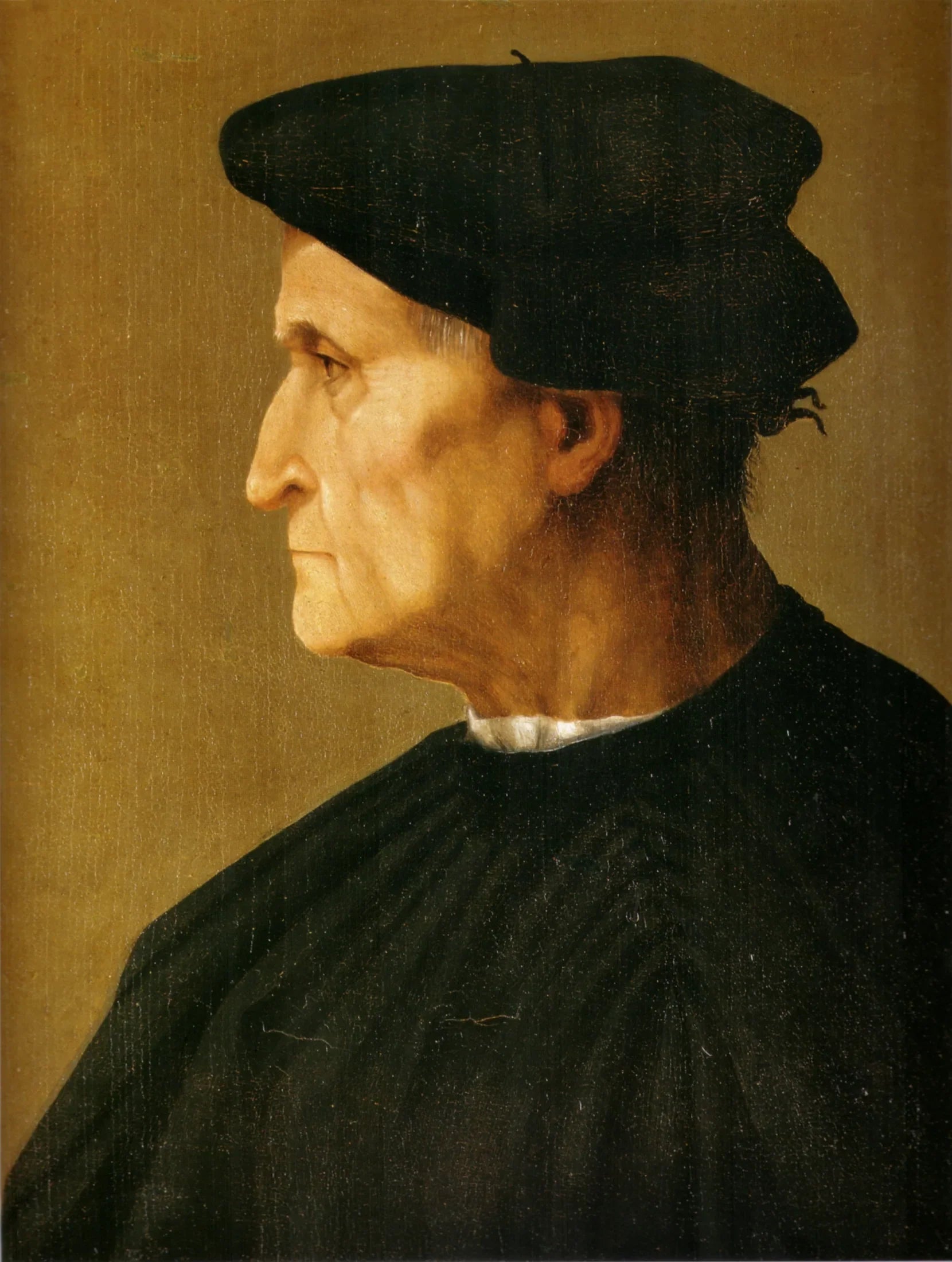 Portrait d'homme en noir - Rosso Fiorentino image 1 copie de tableau peinte à la main