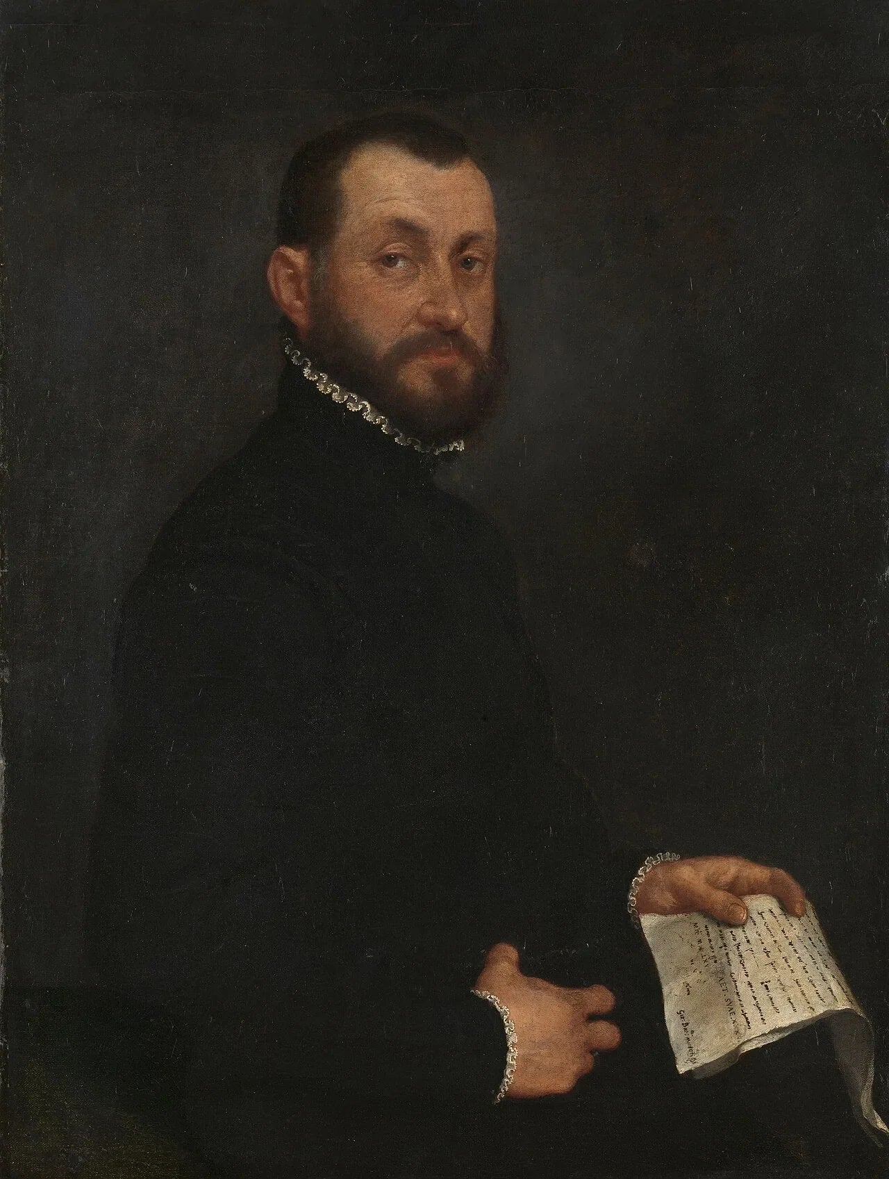 Portrait d'homme - Giovanni Battista Moroni image 1 tableau peint à l’huile sur toile