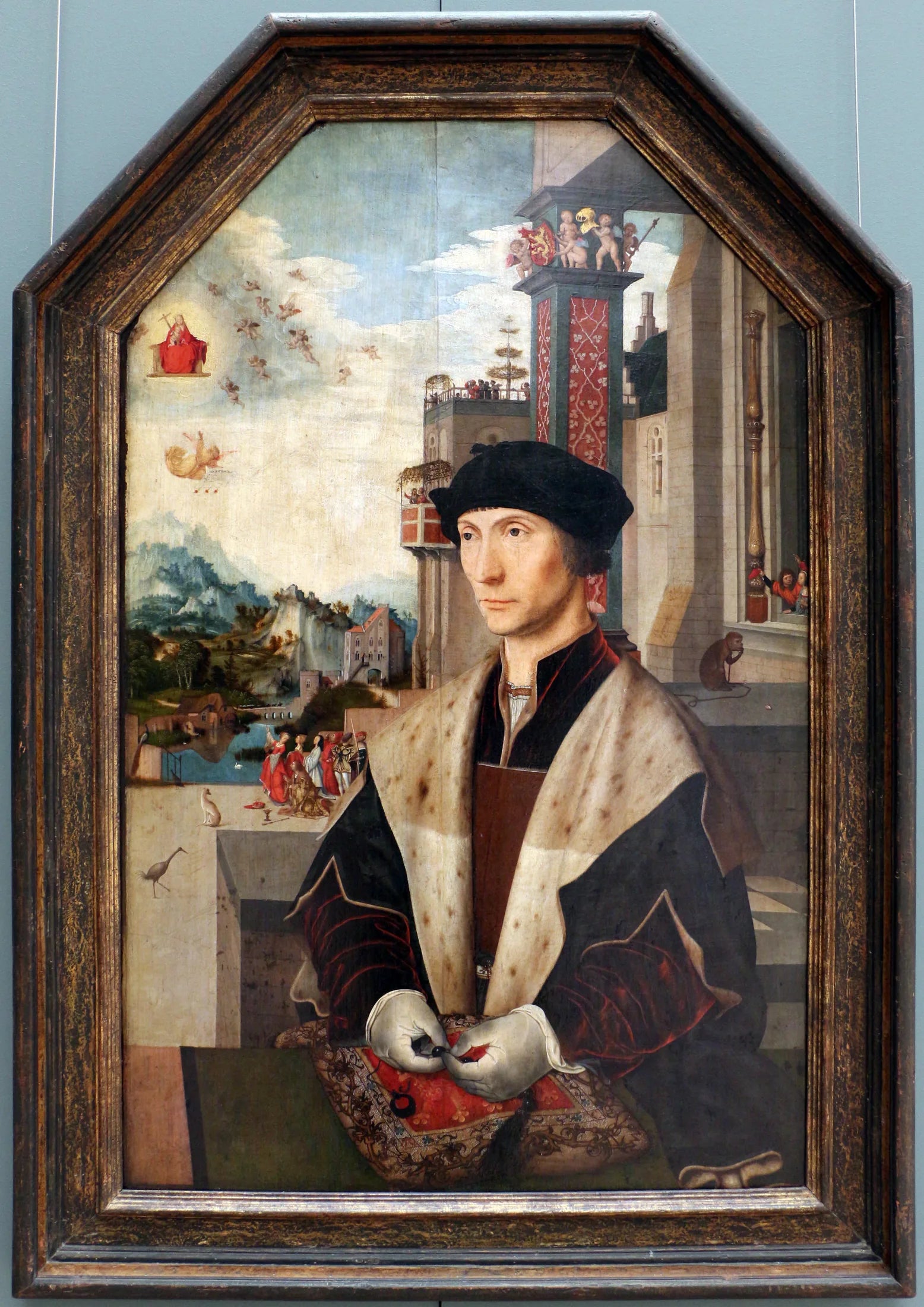 Portrait d'homme. - Jan Mostaert image 1 tableau peint à l’huile sur toile