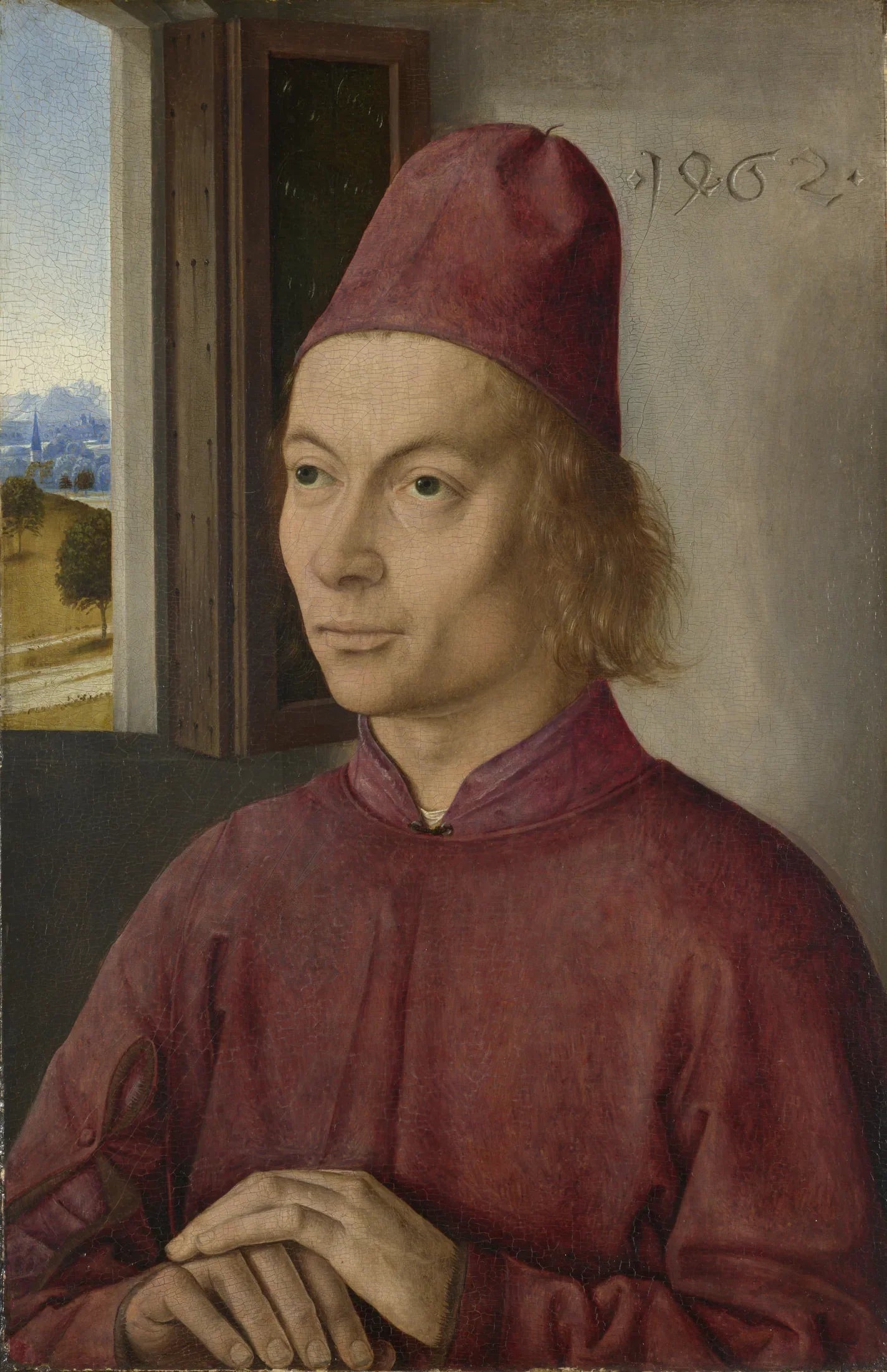 Portrait d'homme (Jan van Winckele ?) - Dirk Bouts image 1 reproduction de peinture à l’huile