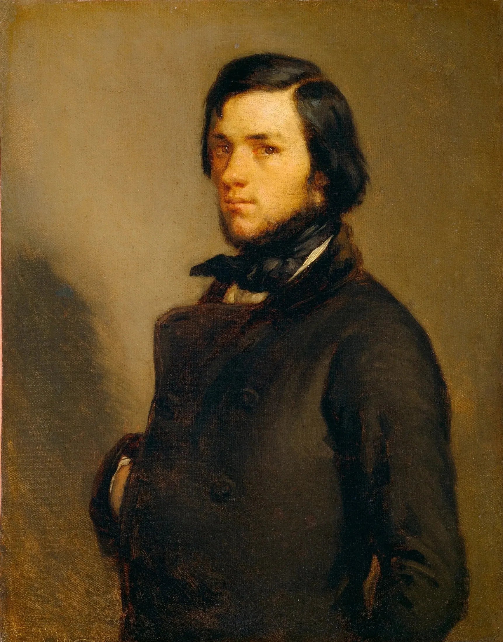 Portrait d'homme - Jean-François Millet image 1 copie peinte à la main à l’huile