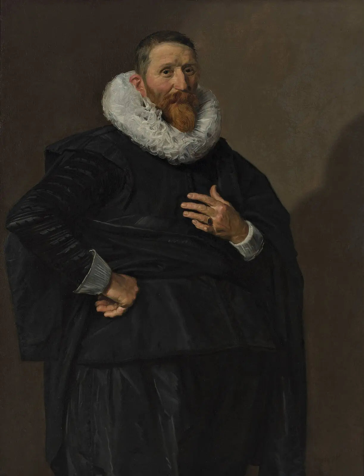 Portrait d'homme, (possible) Johannes Saeckma (1572-1636) - Frans Hals image 1 reproduction artisanale de tableau