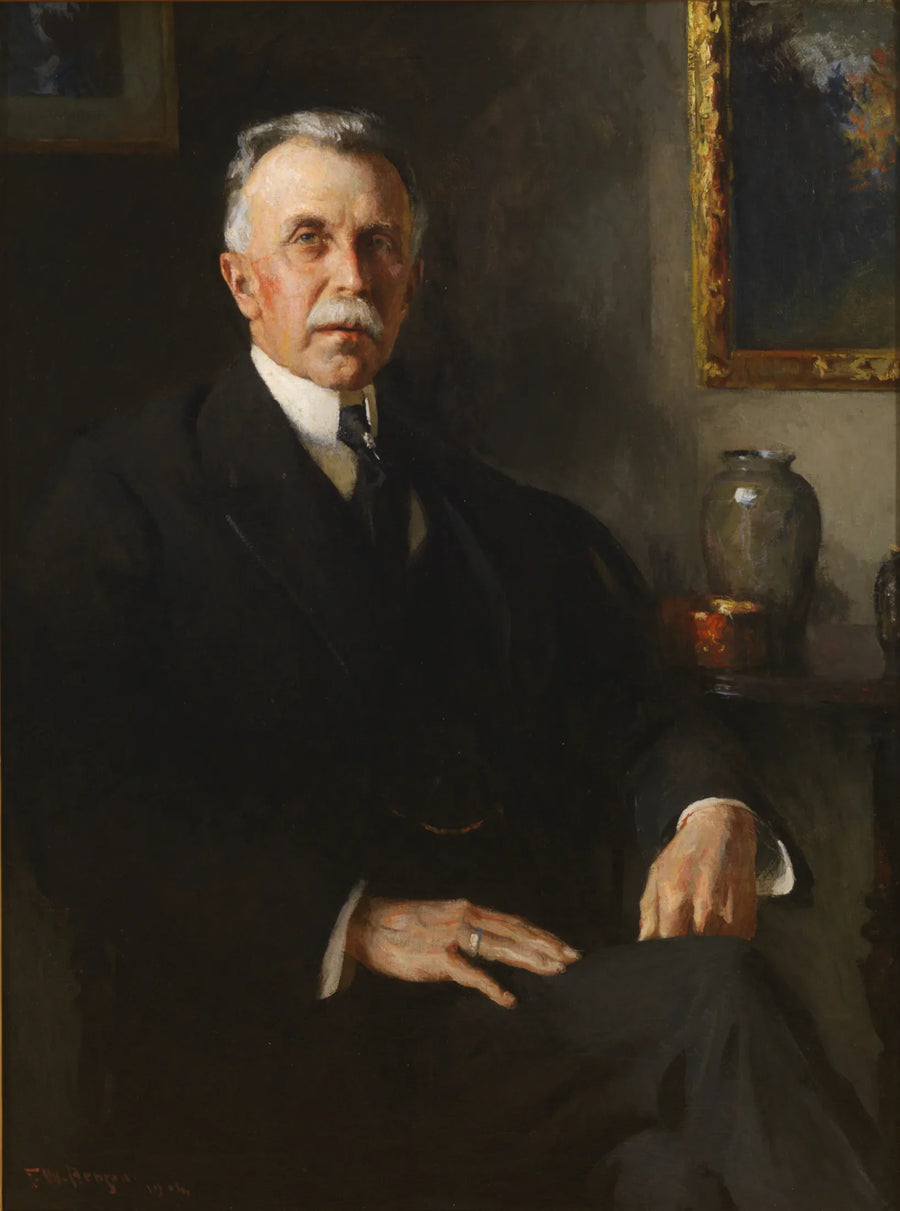 Portrait d'Isaac C. Bates, Esq. - Frank Weston Benson image 1 copie peinte à la main à l’huile