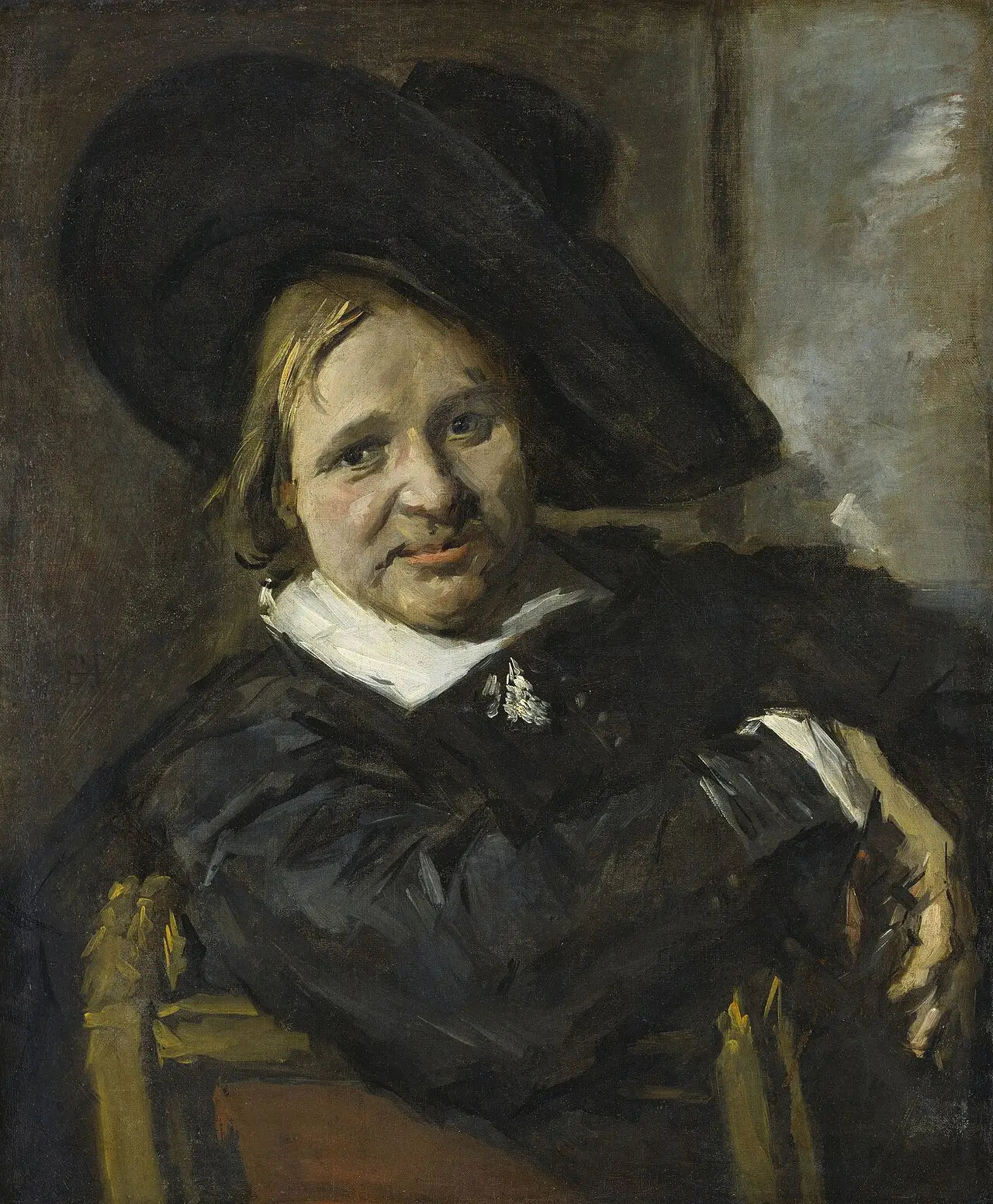 Portrait d'Isaac Massa au chapeau - Frans Hals image 1 reproduction artisanale de tableau