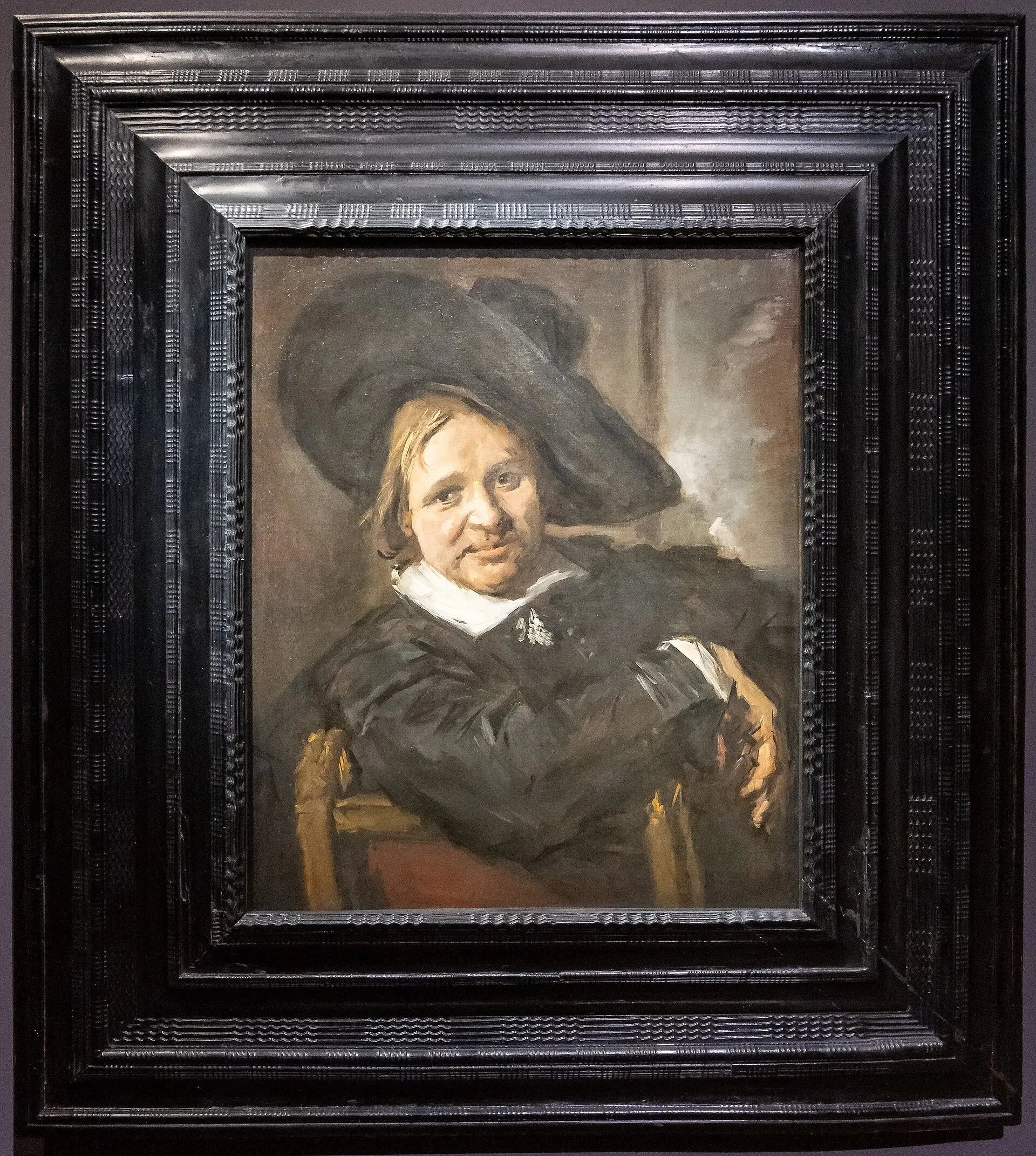 Portrait d'Isaac Massa au chapeau - Frans Hals image 2 copie peinte à la main à l’huile