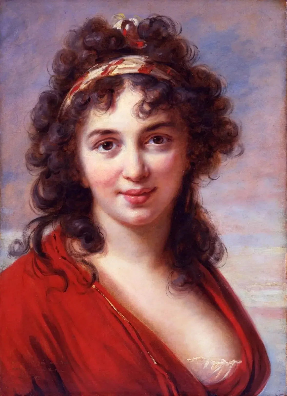Portrait d'Isabella Teotochi Albrizzi - Élisabeth Vigée Le Brun image 1 reproduction d’œuvre d’art à l’huile