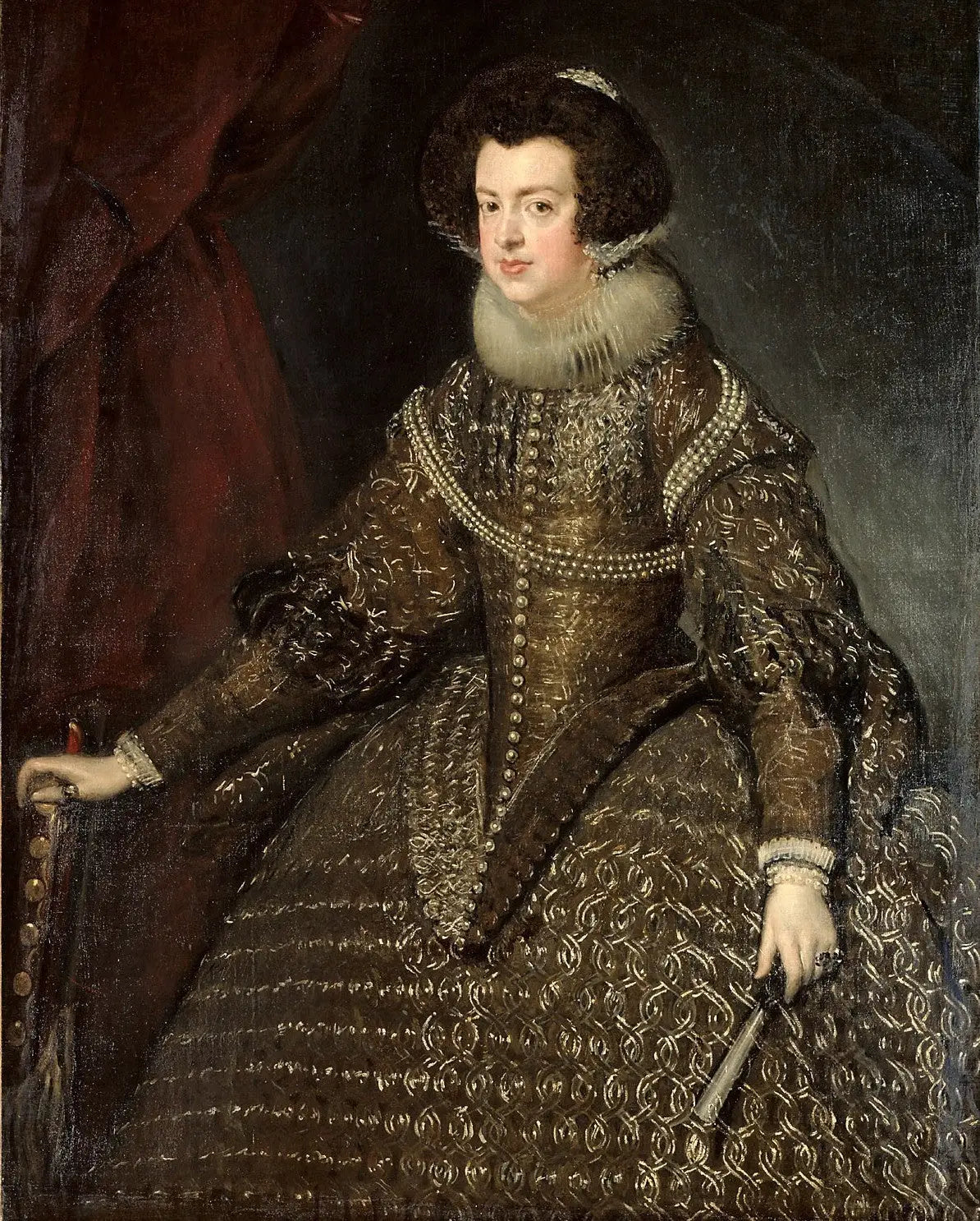 Portrait d'Isabelle d'Espagne - Diego Velázquez image 1 reproduction de peinture à l’huile