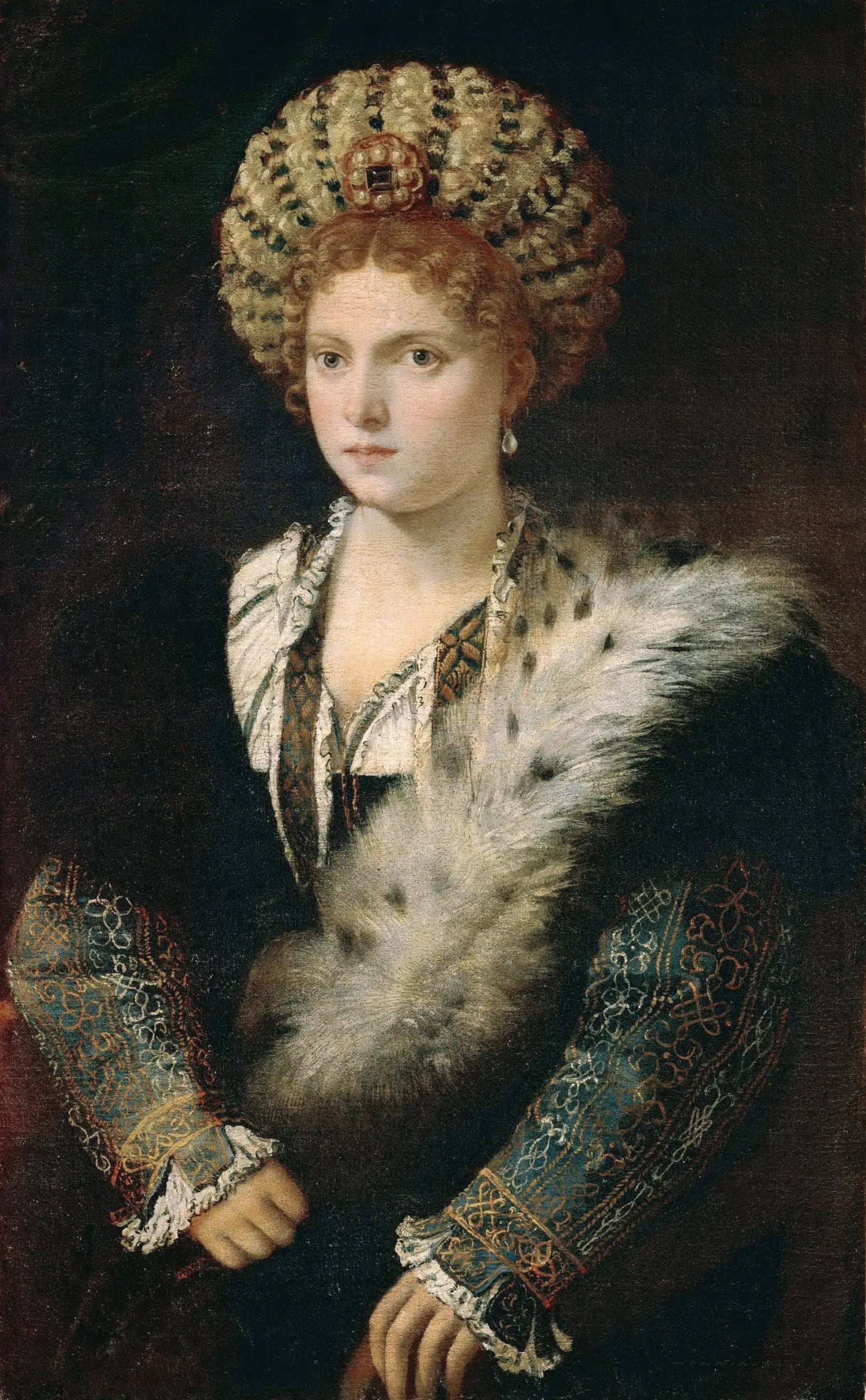 Portrait d'Isabelle d'Este - Titian image 1 copie peinte à la main à l’huile