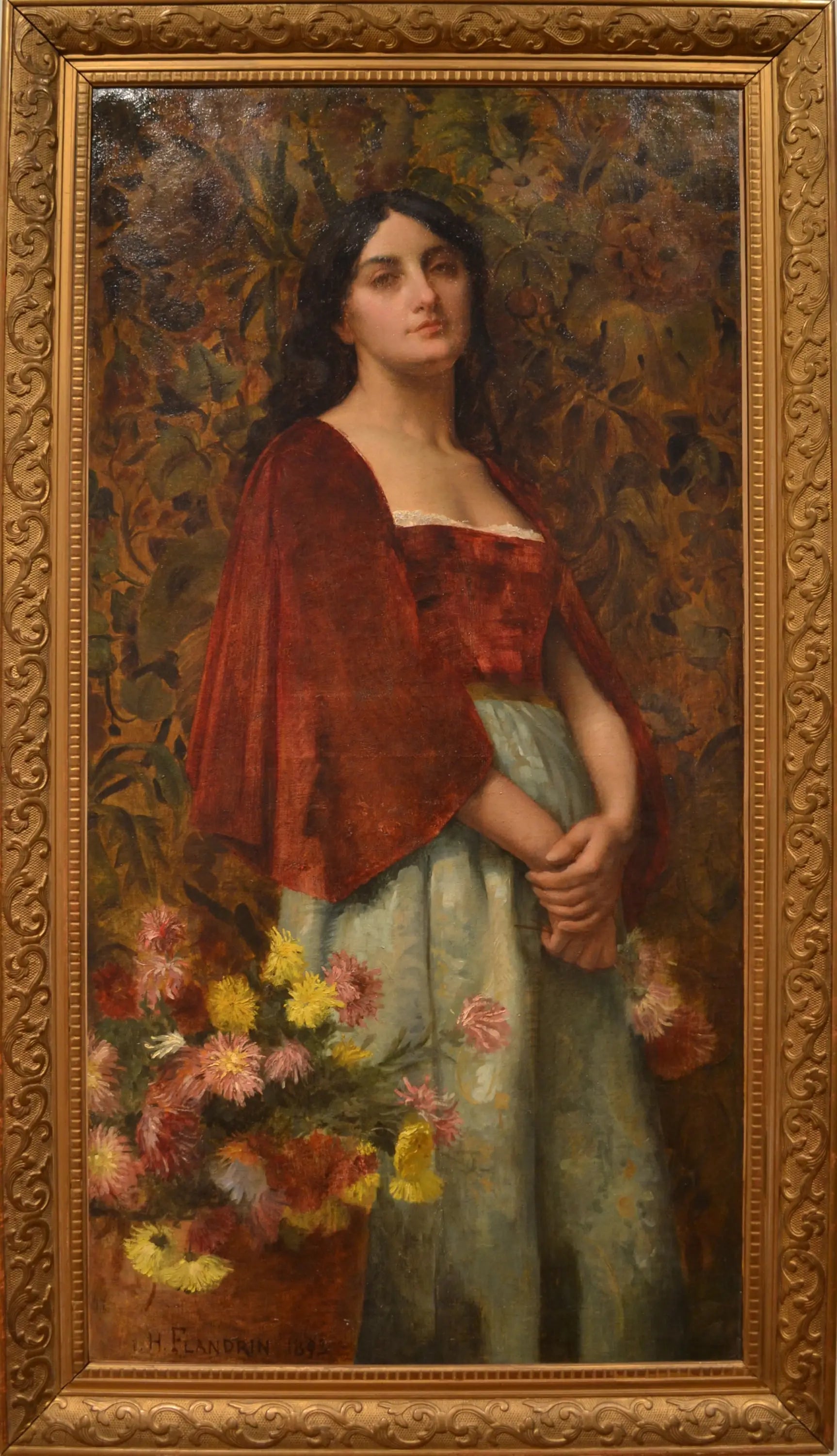 Portrait d'Italienne - Hippolyte Flandrin image 1 reproduction de peinture à l’huile