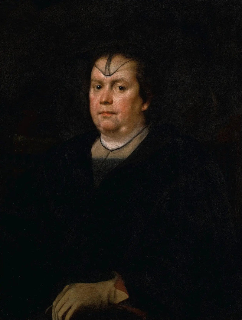 Portrait d'Olimpia Maidalchini Pamphilj (1591-1657), mi-longue, vêtue de noir - Diego Velázquez