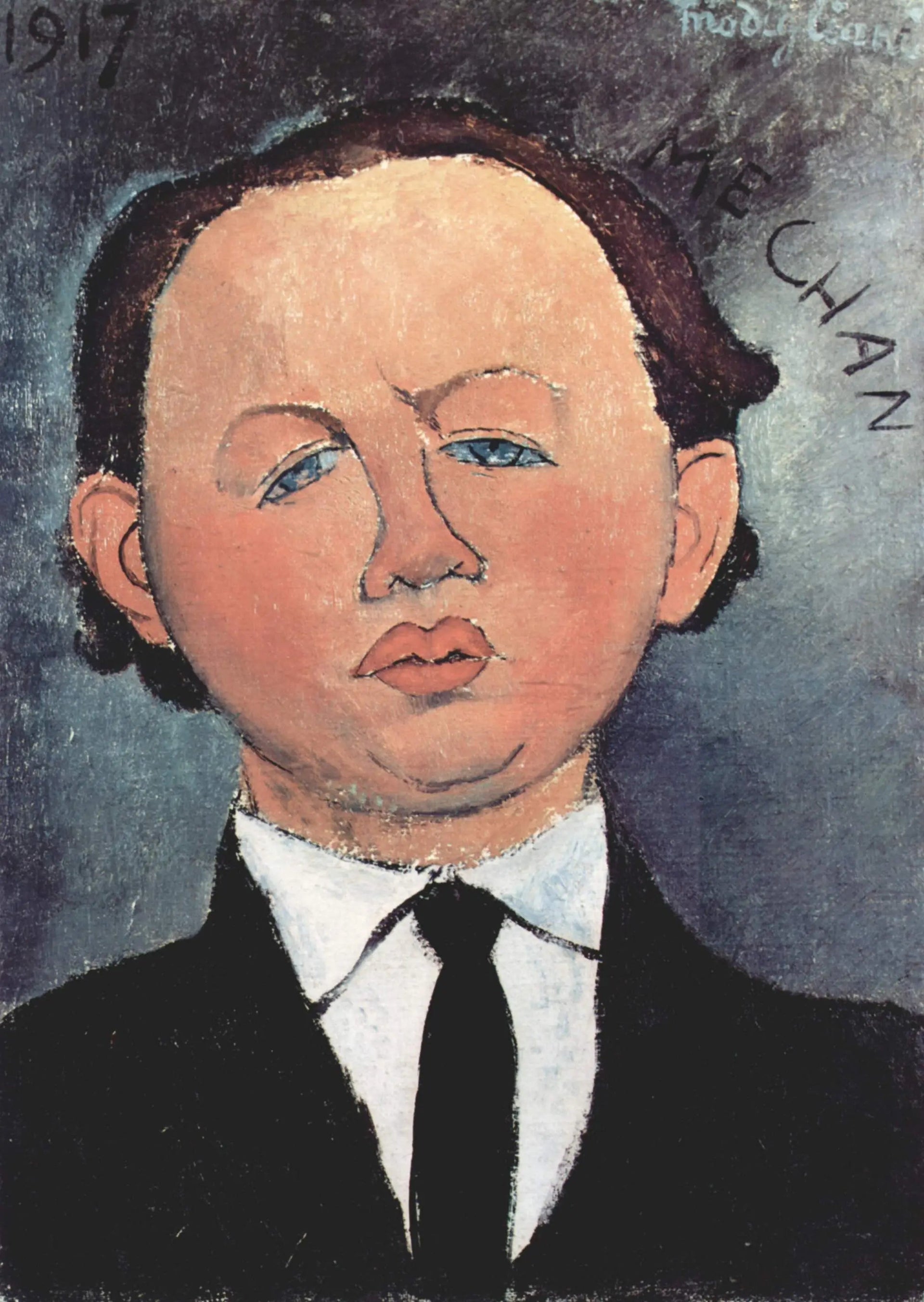 Portrait d'Oscar Miestchaninoff - Amedeo Modigliani image 1 reproduction de peinture à l’huile