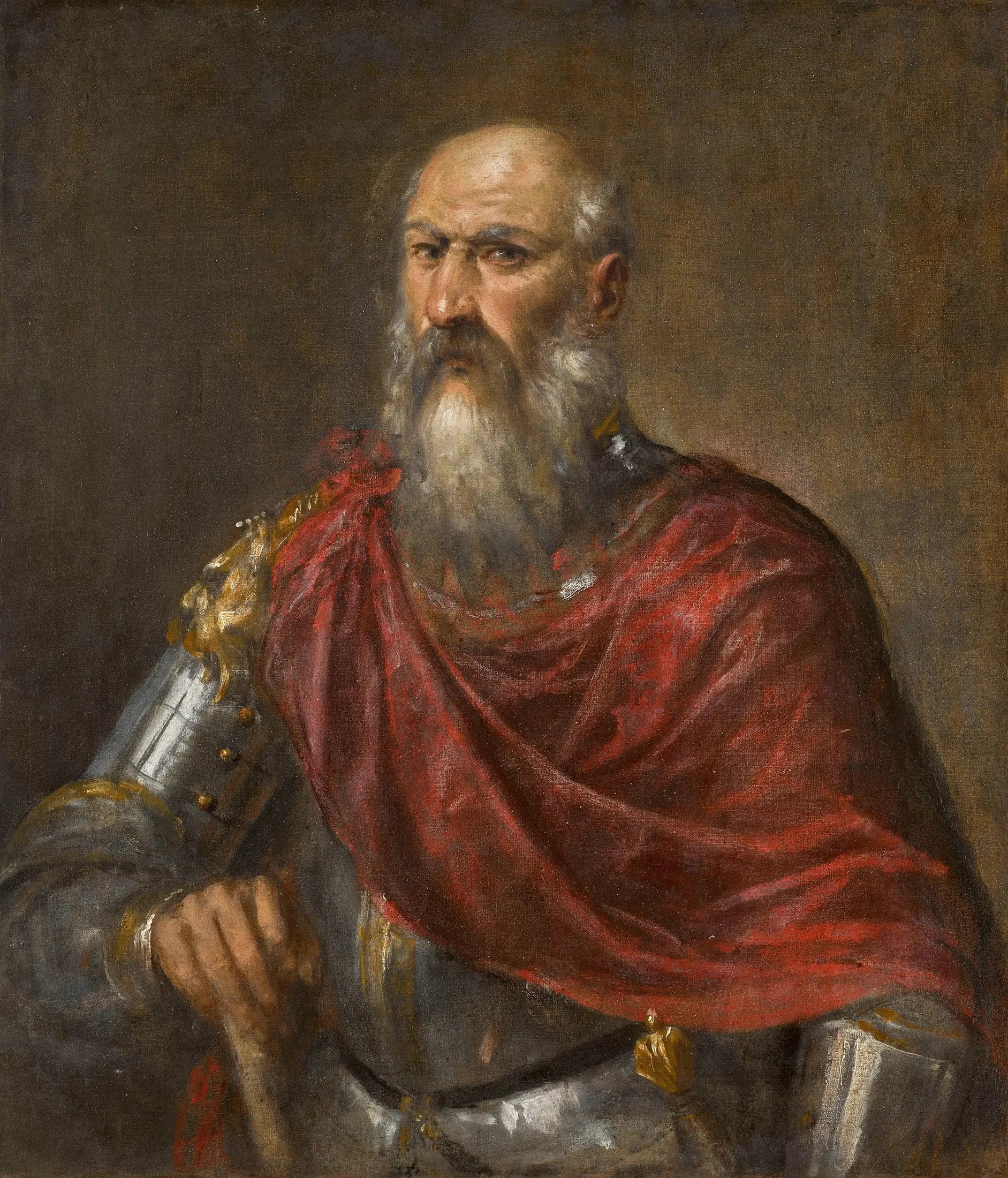 Portrait d'un amiral vénitien, probablement Francesco Duodo - Titian image 1 copie de tableau peinte à la main