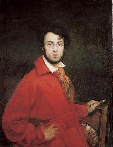 Portrait d'un artiste - Ary Scheffer image 1 copie de tableau peinte à la main
