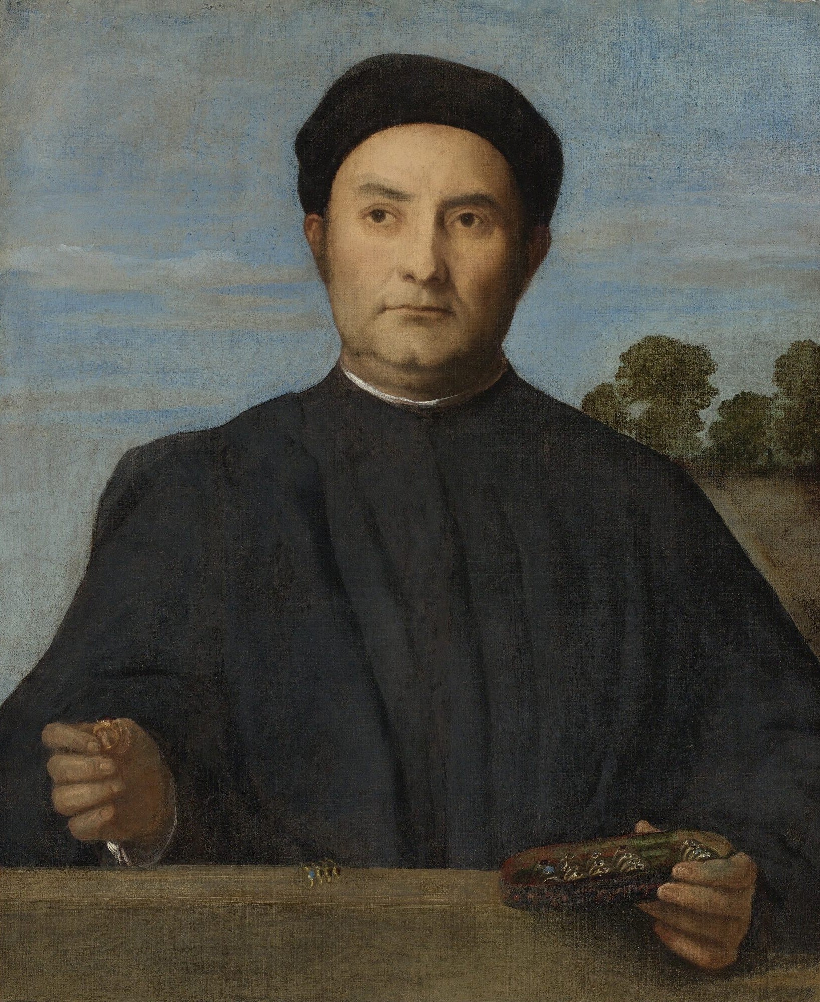 Portrait d'un bijoutier - Lorenzo Lotto image 1 reproduction réalisée par Alpha Reproduction