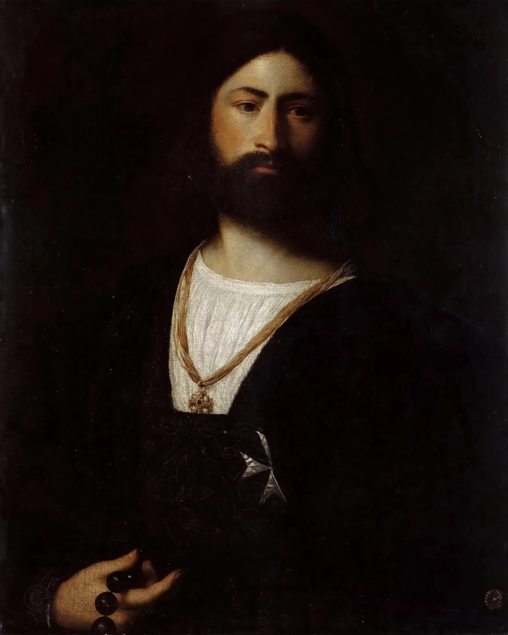 Portrait d'un chevalier de Malte - Titian image 1 copie de tableau peinte à la main