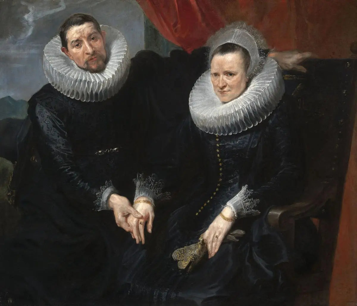 Portrait d'un couple marié - Antoine van Dyck image 1 copie de tableau peinte à la main