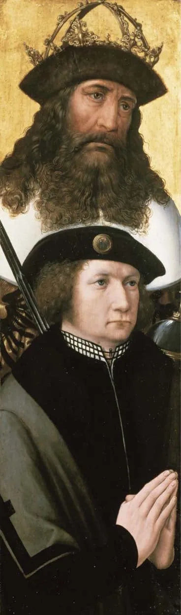 Portrait d'un donateur et de son saint patron - Bernard van Orley image 1 tableau peint à l’huile sur toile