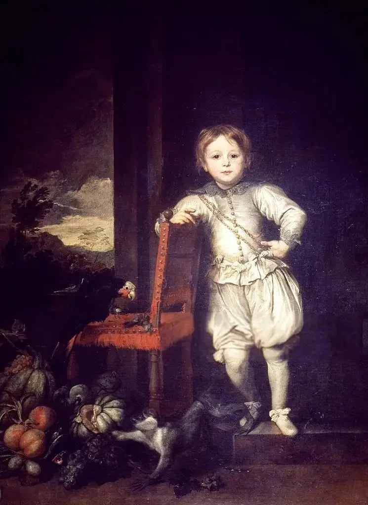 Portrait d'un enfant en blanc - Antoine van Dyck image 1 tableau peint à l’huile sur toile