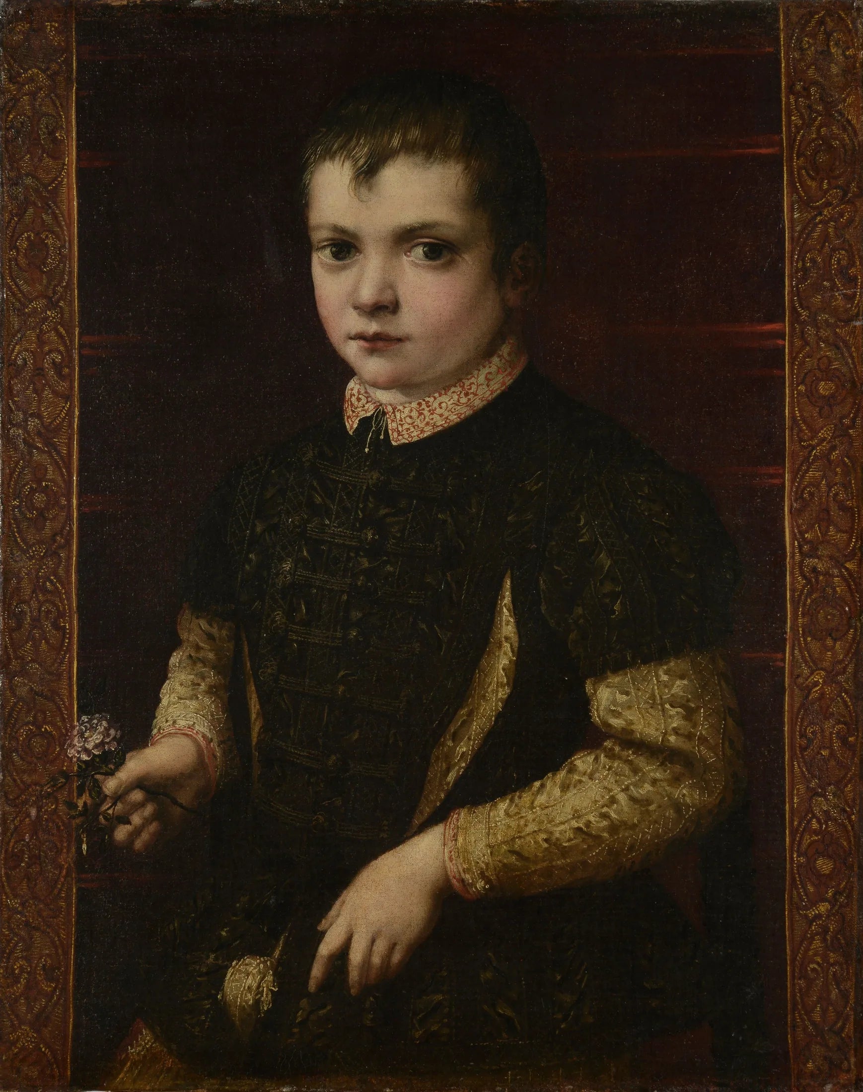 Portrait d'un garçon - Francesco Salviati image 1 tableau peint à l’huile sur toile