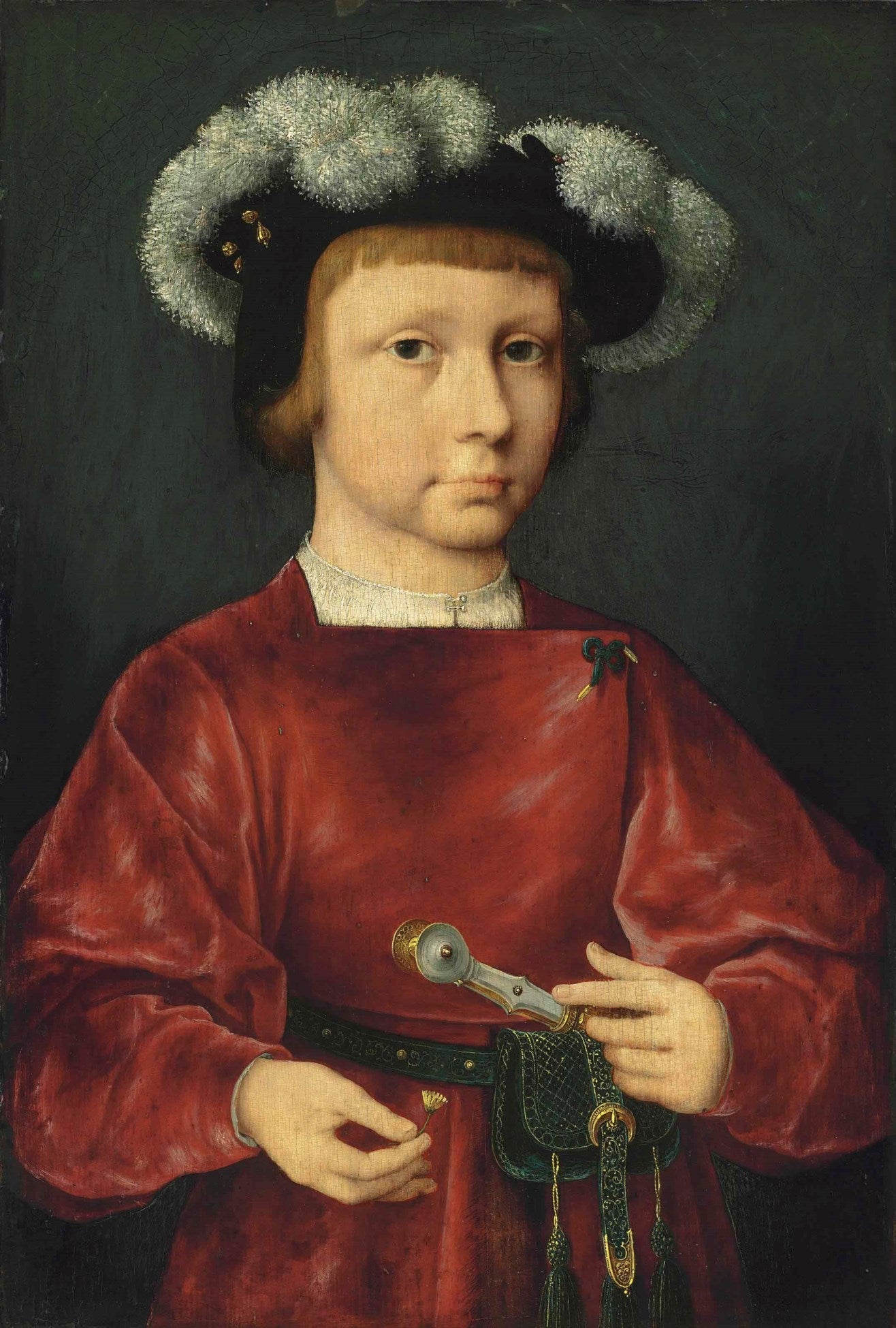 Portrait d'un garçon - Joos van Cleve image 1 copie de tableau peinte à la main