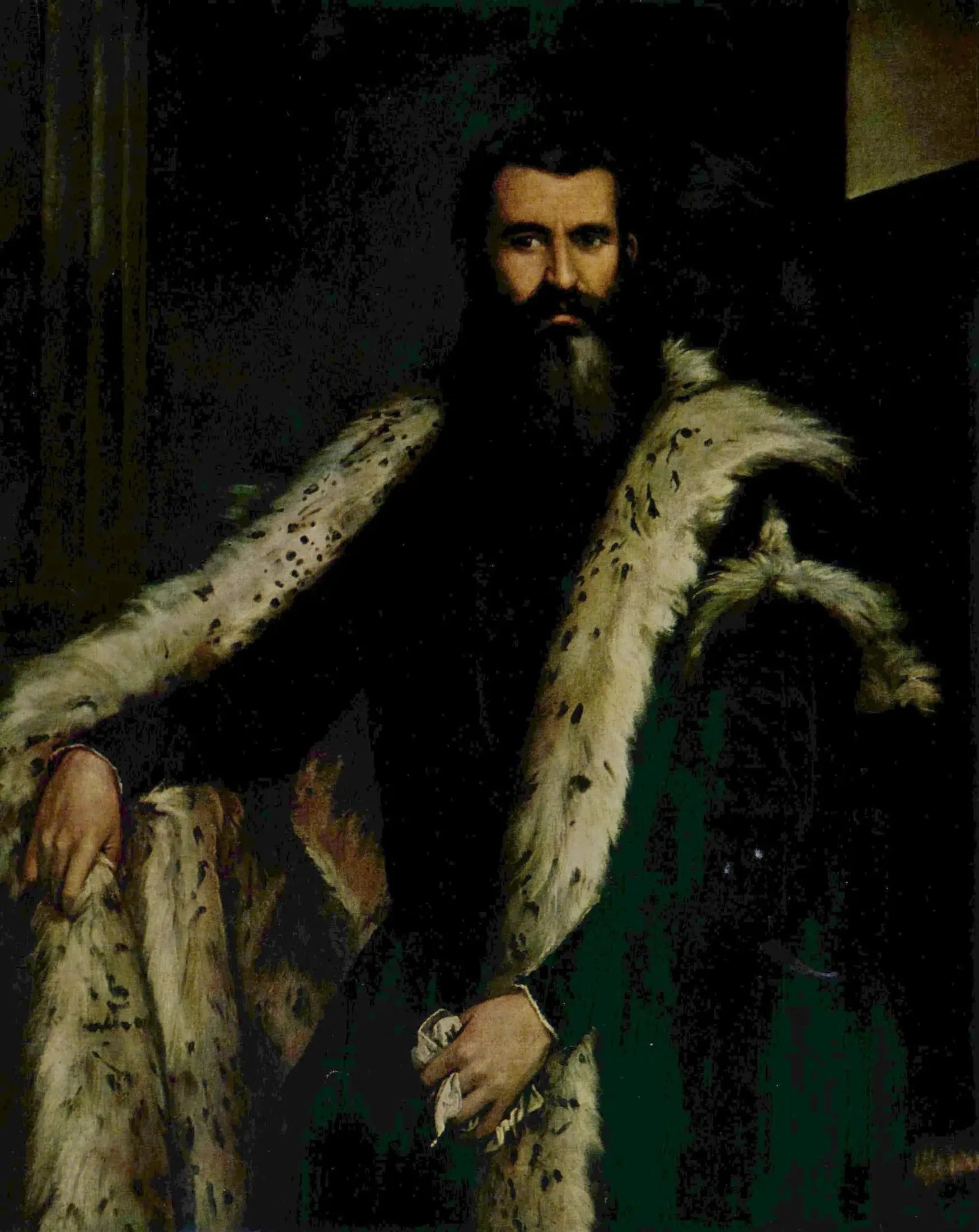 Portrait d'un gentilhomme en fourrure - Paul Véronèse image 1 copie de tableau peinte à la main