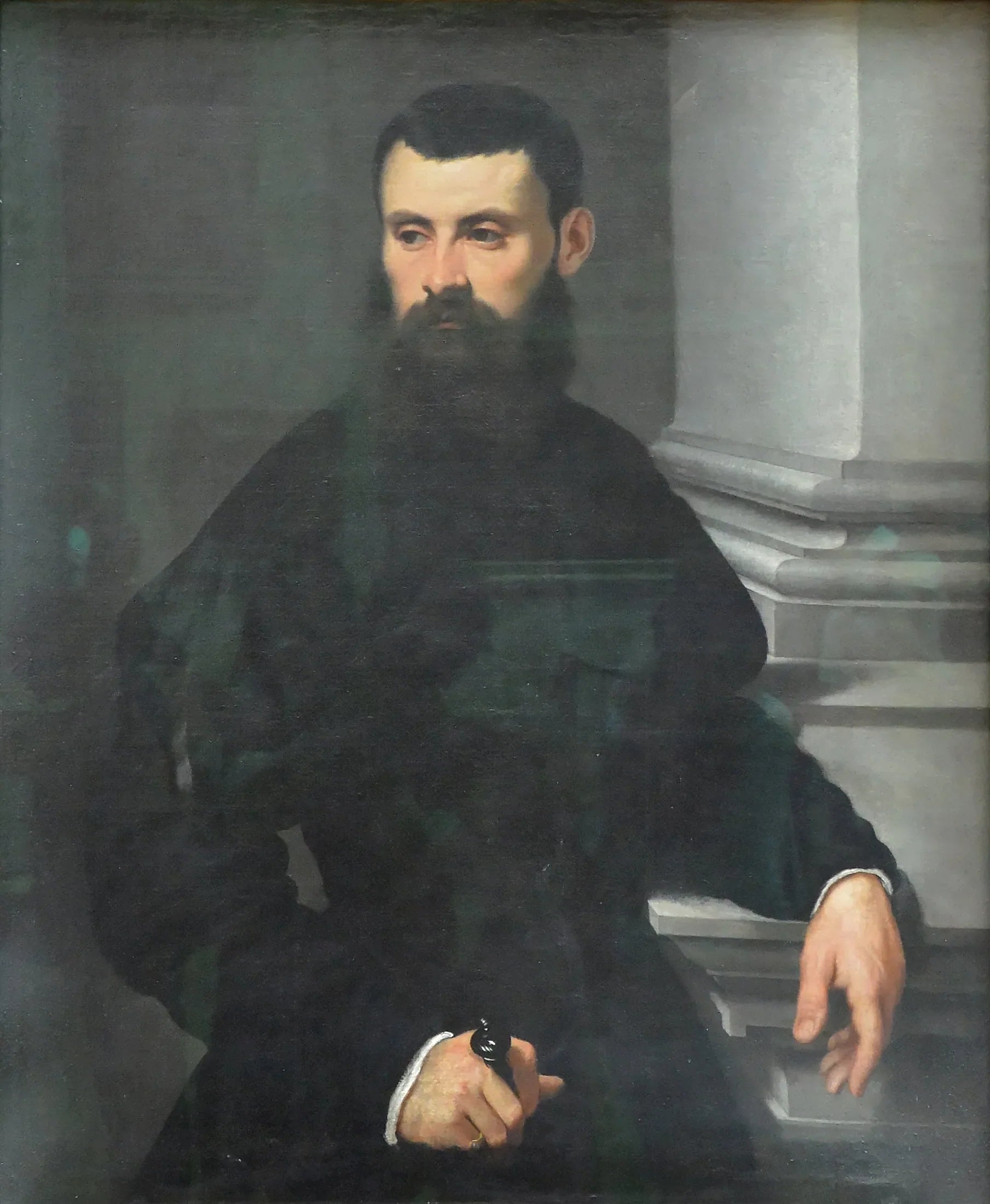 Portrait d'un gentilhomme, la main sur l'épée - Jacopo Tintoretto image 1 tableau peint à l’huile sur toile