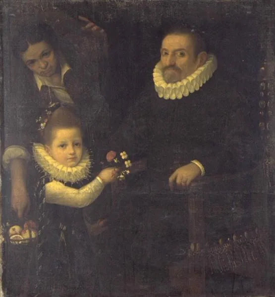 Portrait d'un gentilhomme, sa fille et une servante - Lavinia Fontana