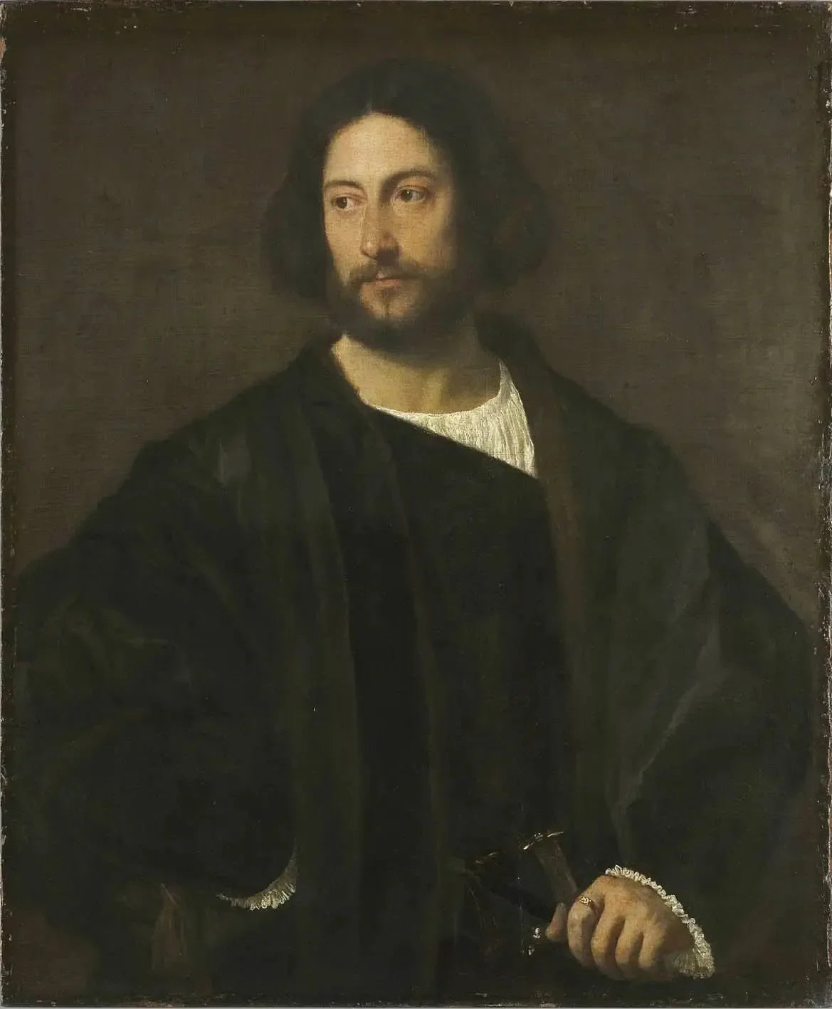 Portrait d'un gentilhomme - Titian image 1 copie peinte à la main à l’huile