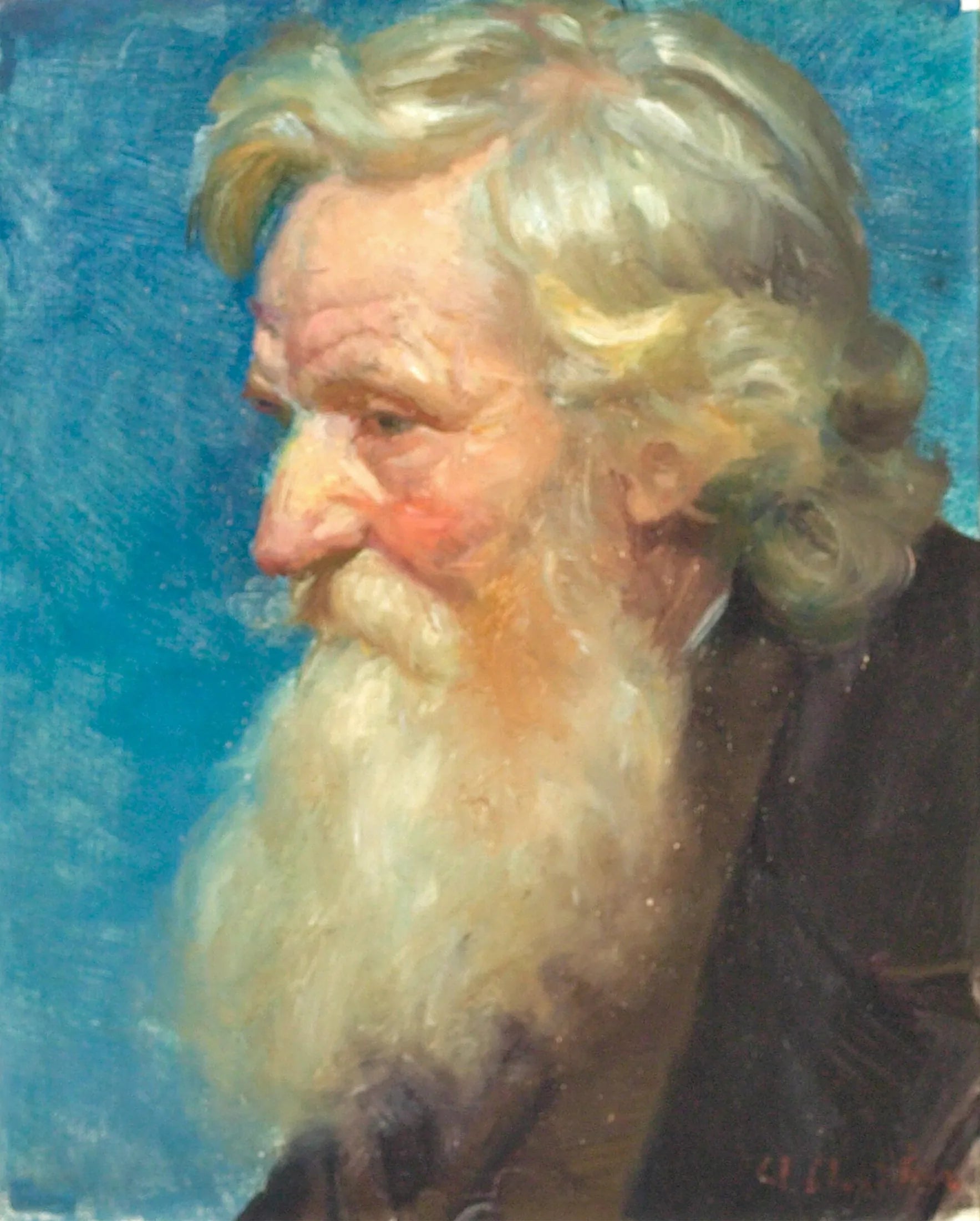 Portrait d'un gentleman. - Anna Ancher image 1 reproduction de peinture à l’huile