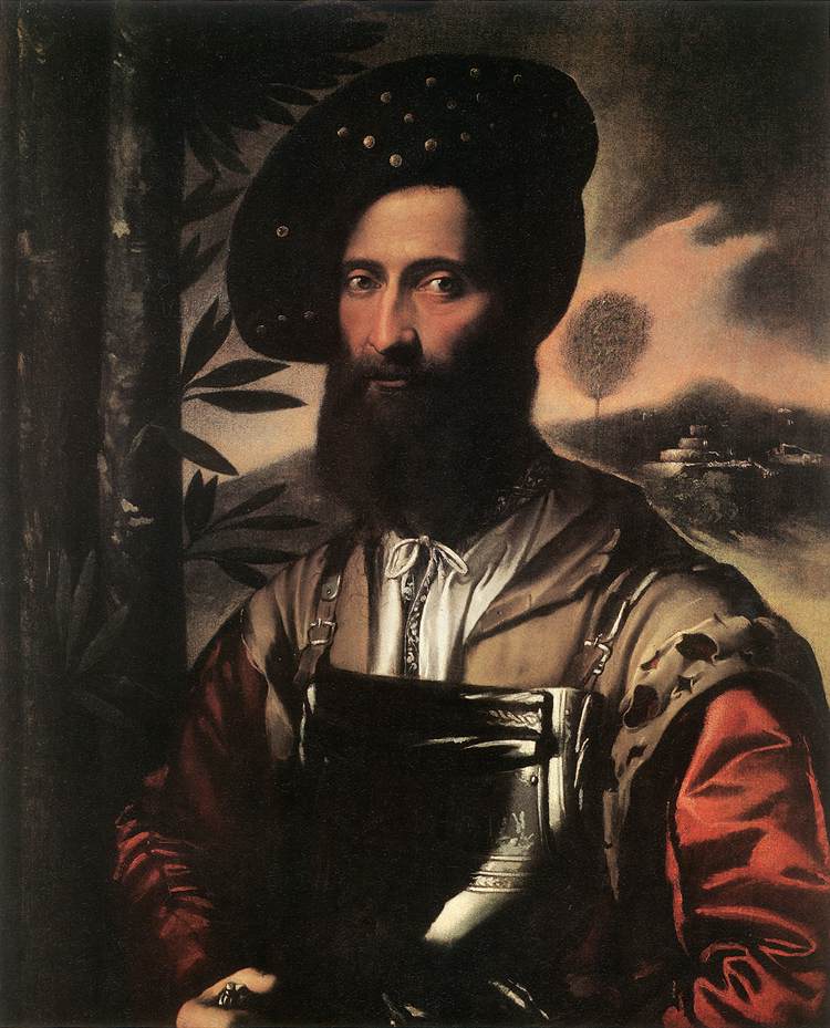 Portrait d'un guerrier - Dosso Dossi image 1 reproduction de peinture à l’huile
