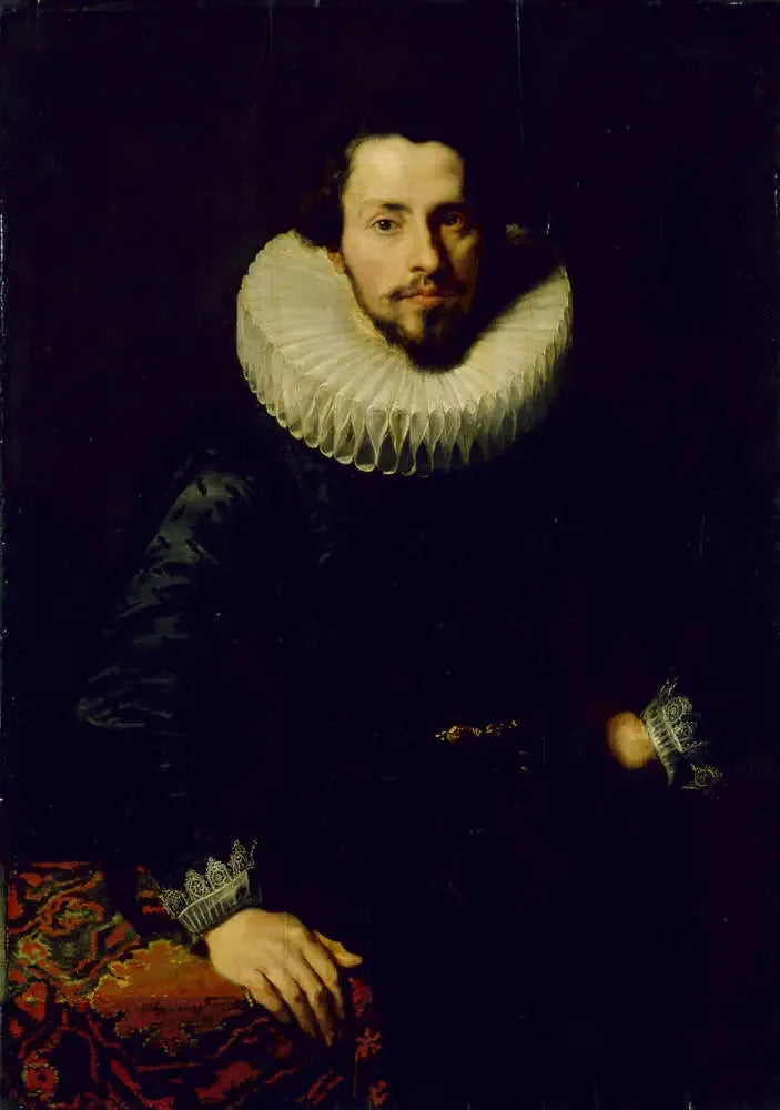 Portrait d'un homme à une table - Antoine van Dyck image 1 reproduction réalisée par Alpha Reproduction