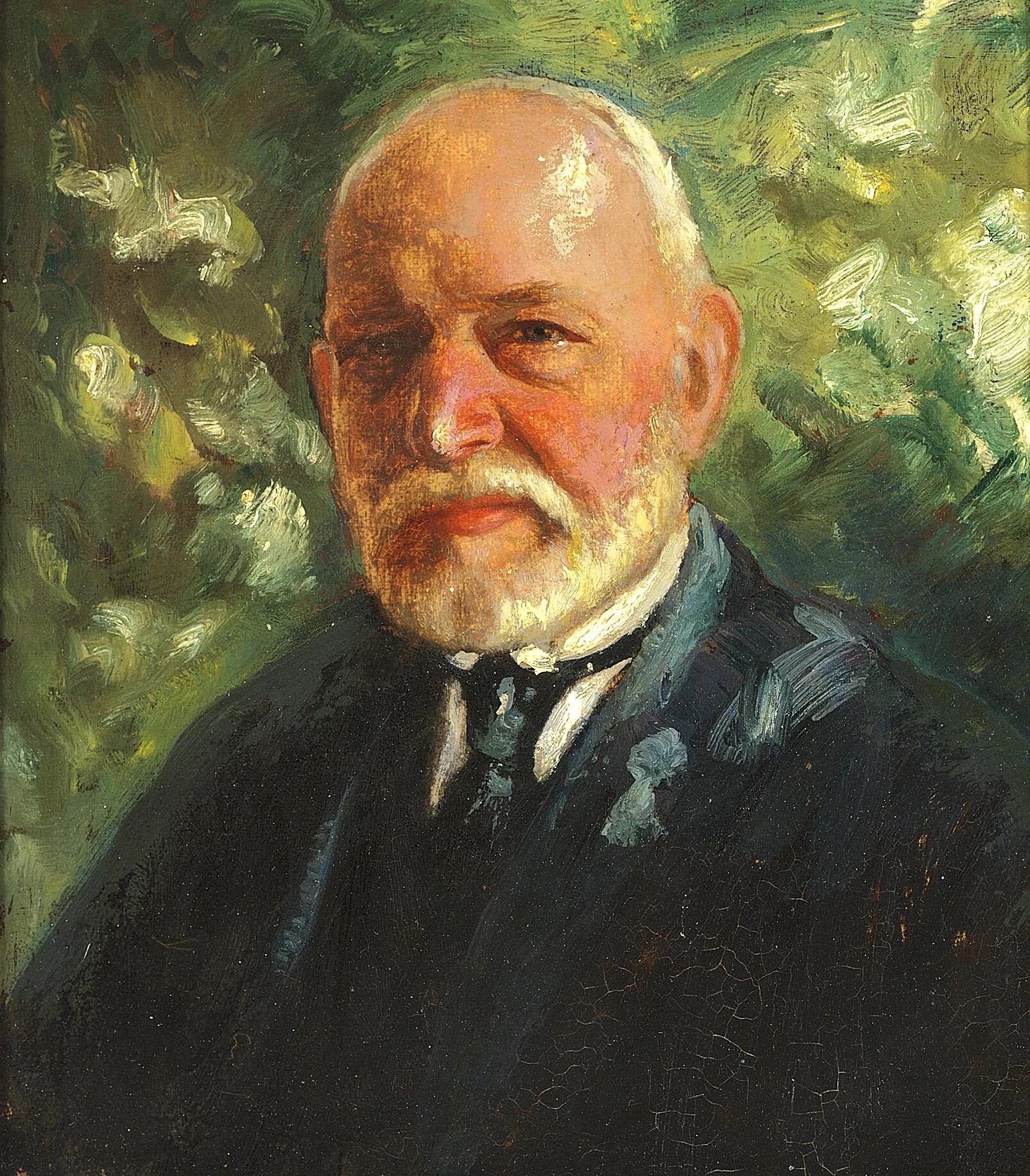 Portrait d'un homme âgé à la barbe blanche. - Michael Peter Ancher image 1 reproduction de peinture à l’huile