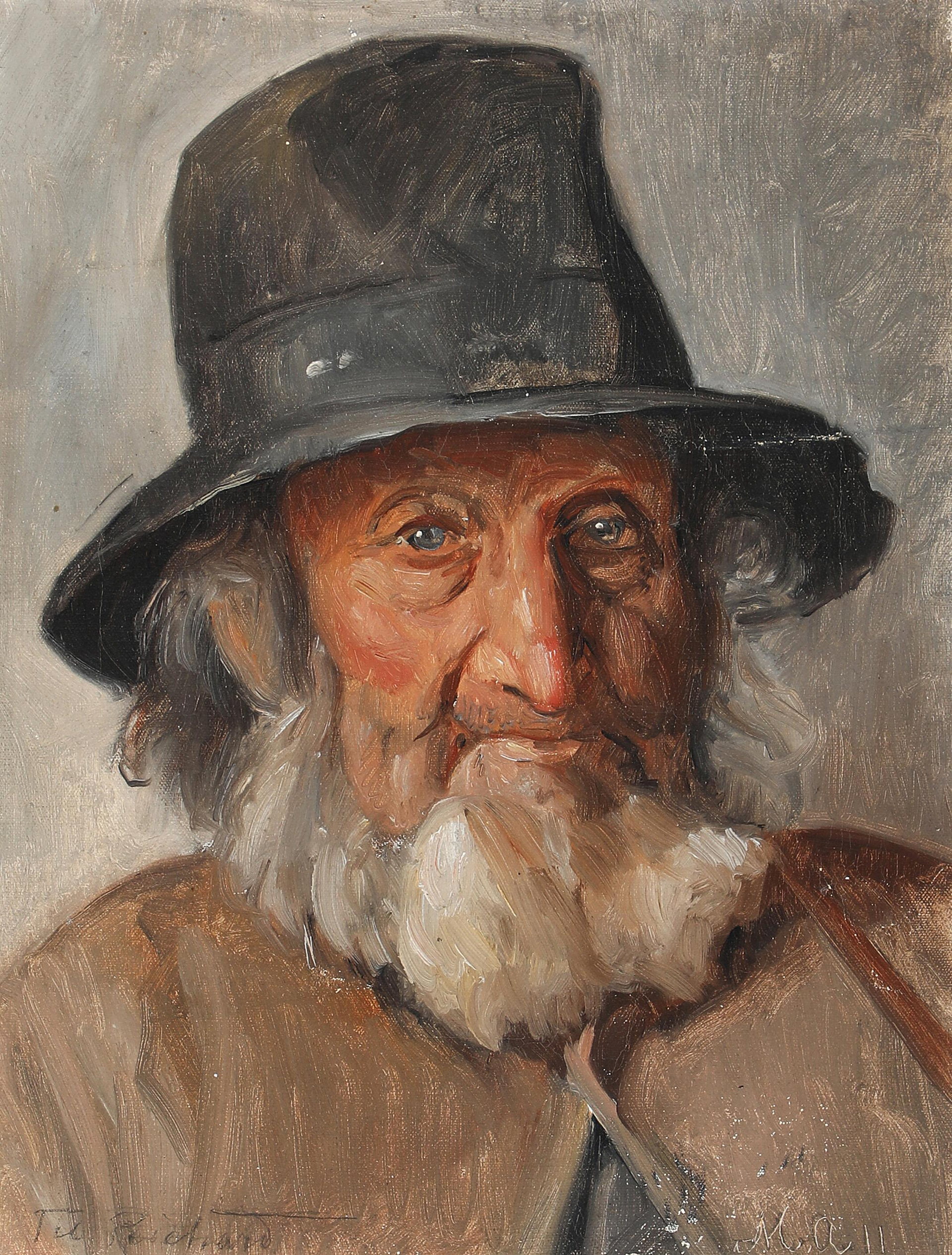 Portrait d'un homme âgé - Michael Peter Ancher image 1 copie de tableau peinte à la main