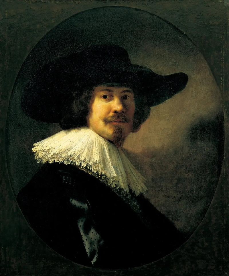 Portrait d'un homme au chapeau à larges bords - Rembrandt