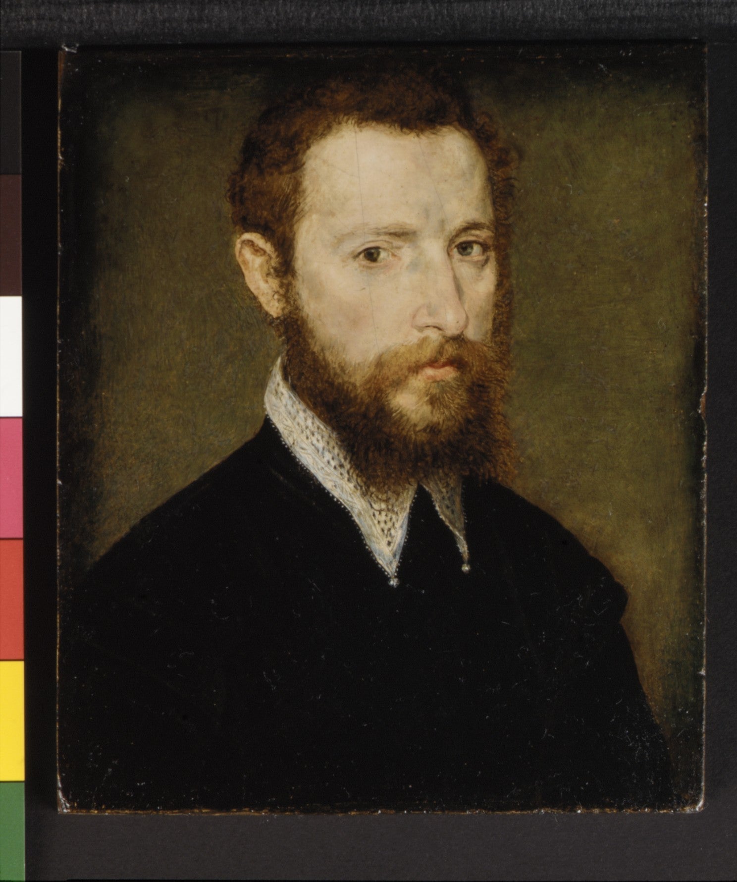 Portrait d'un homme au col pointu - Corneille de Lyon image 1 reproduction de peinture à l’huile
